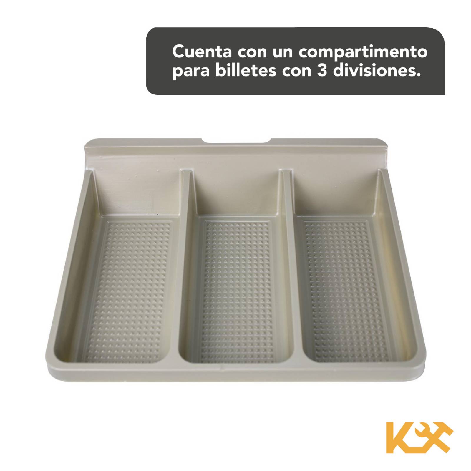 Caja Para Dinero 3 Separadores 30 Cm Charola Para Monedas
