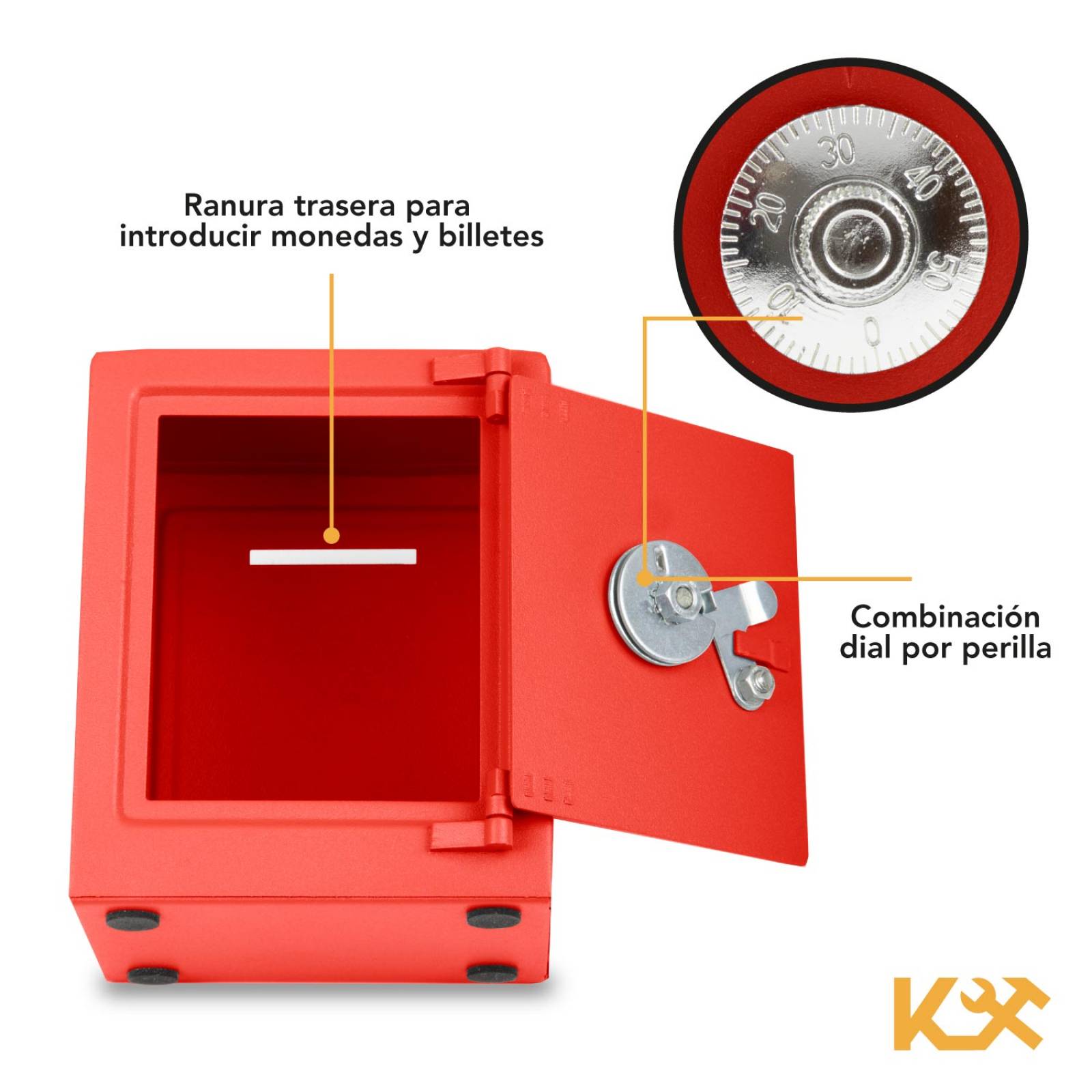 Caja Alcancia Para Dinero De Combinacion 13cm Para Monedas