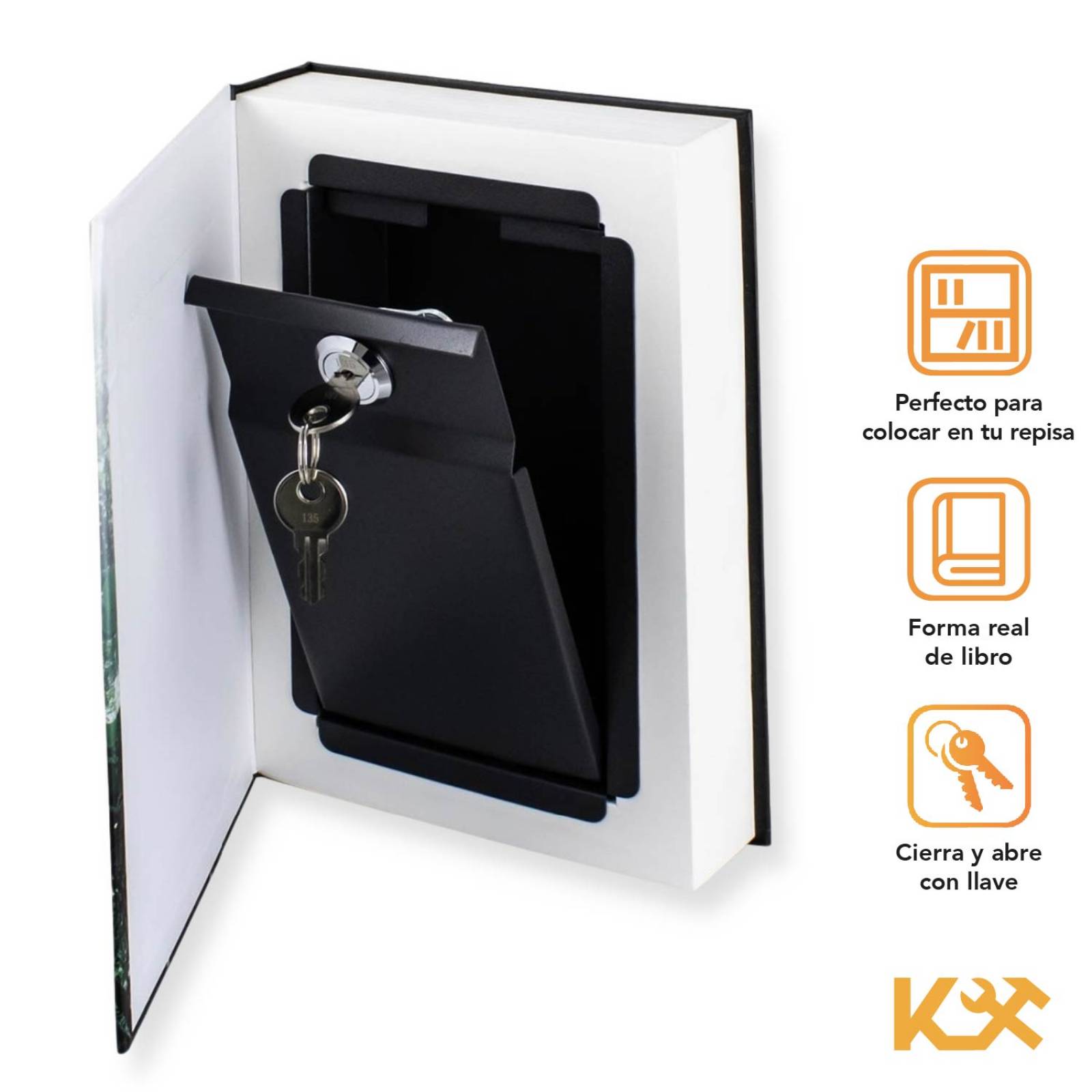 Caja De Seguridad Tipo Libro Oculta 23 Cm De Llave Camuflaje