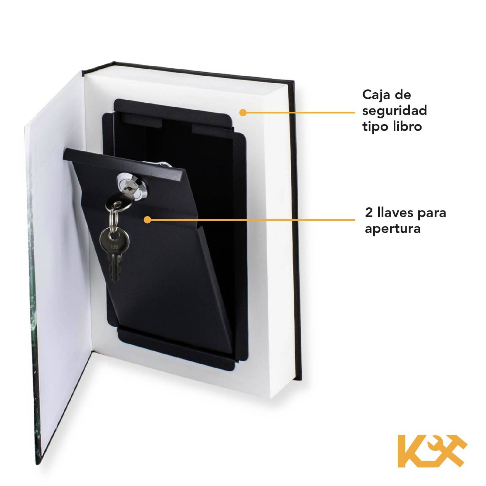 Caja De Seguridad Tipo Libro Oculta 23 Cm De Llave Camuflaje