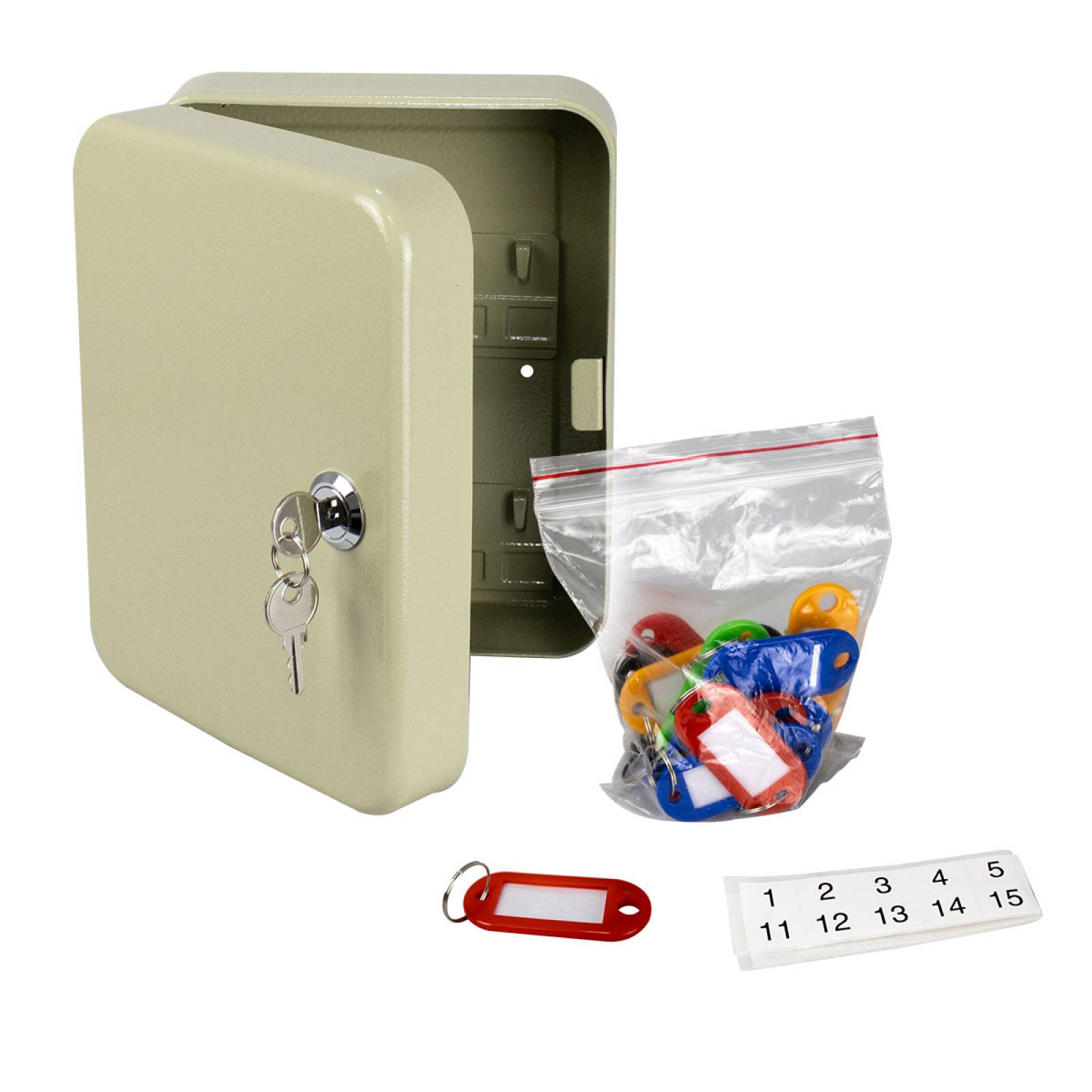 Caja Para Llaves 20 Cm + Identificadores Llaveros Seguridad