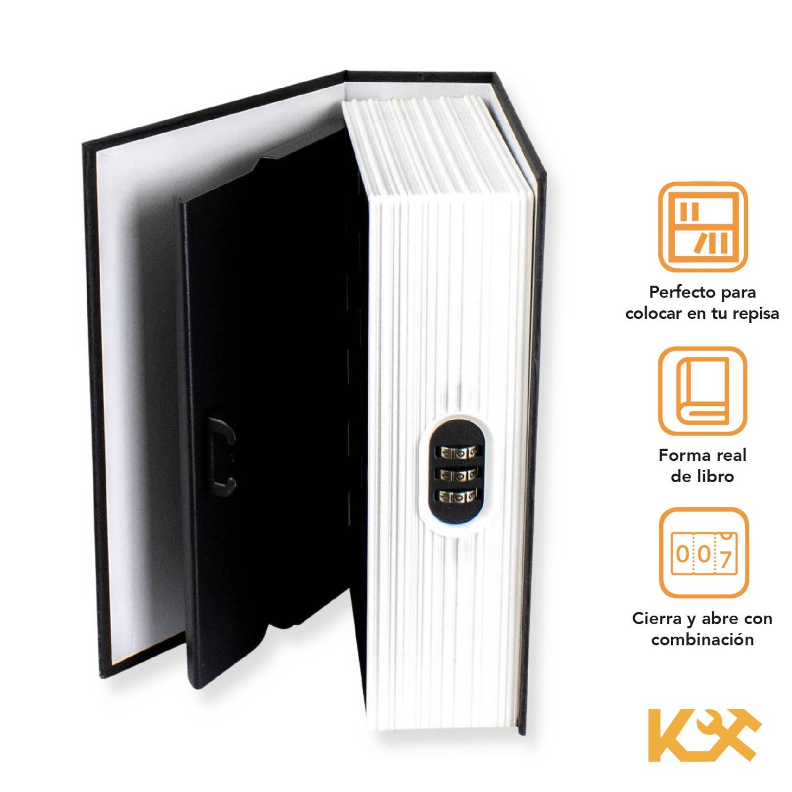 Caja De Seguridad Forma De Libro 24 Cm Con Combinacion