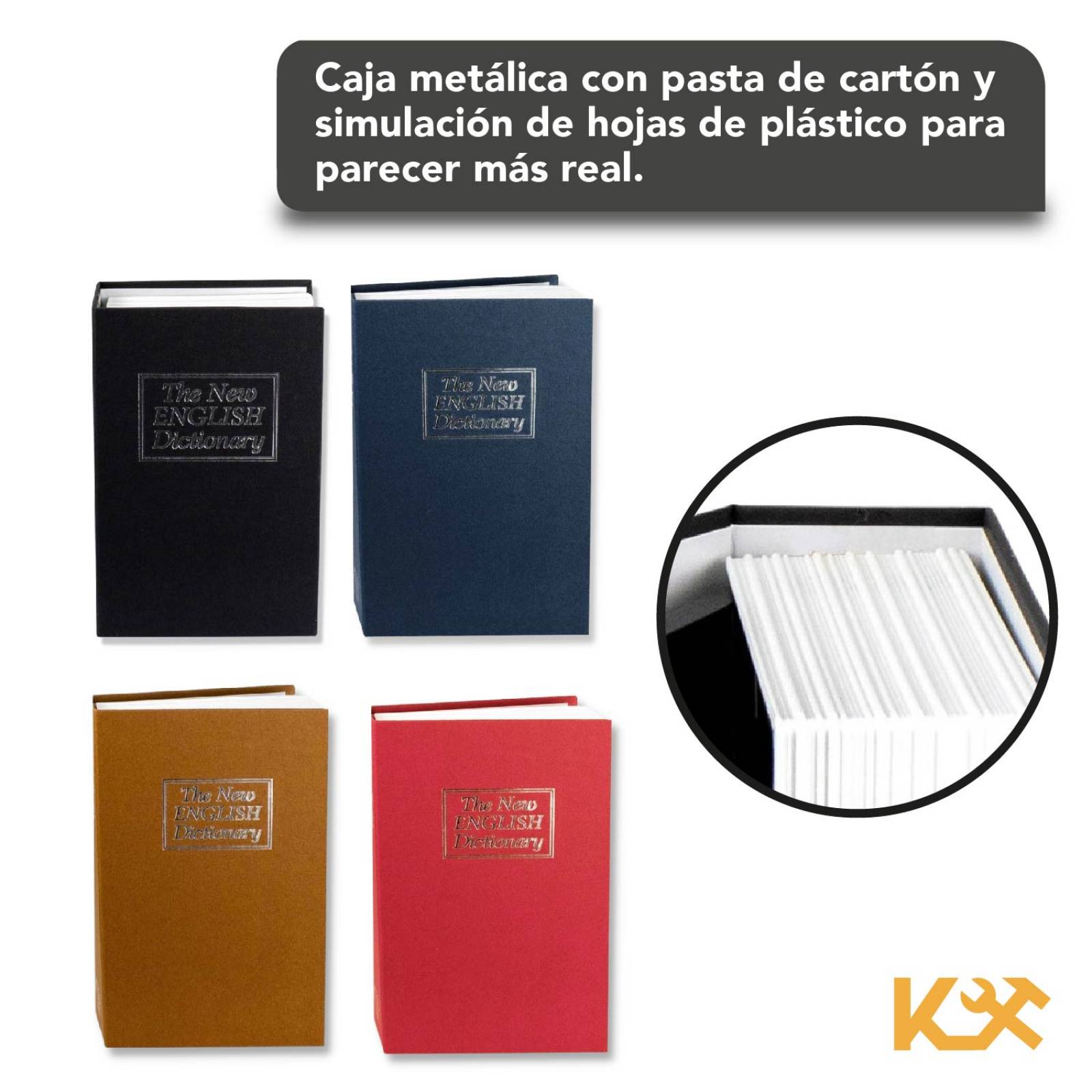 Caja De Seguridad Forma De Libro 24 Cm Con Combinacion