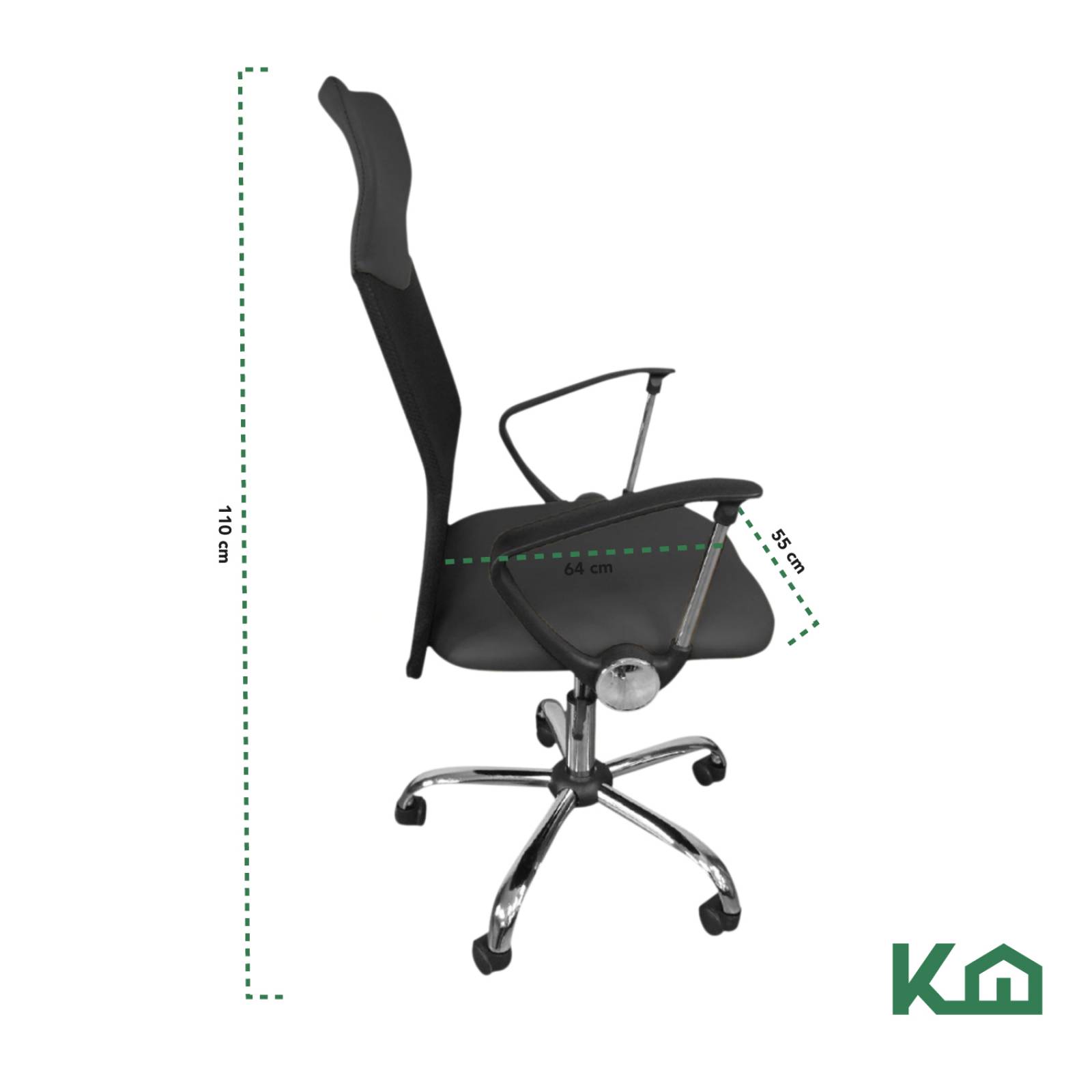 Silla De Oficina Ejecutiva Ergonomica Mesch Piel Sintetica