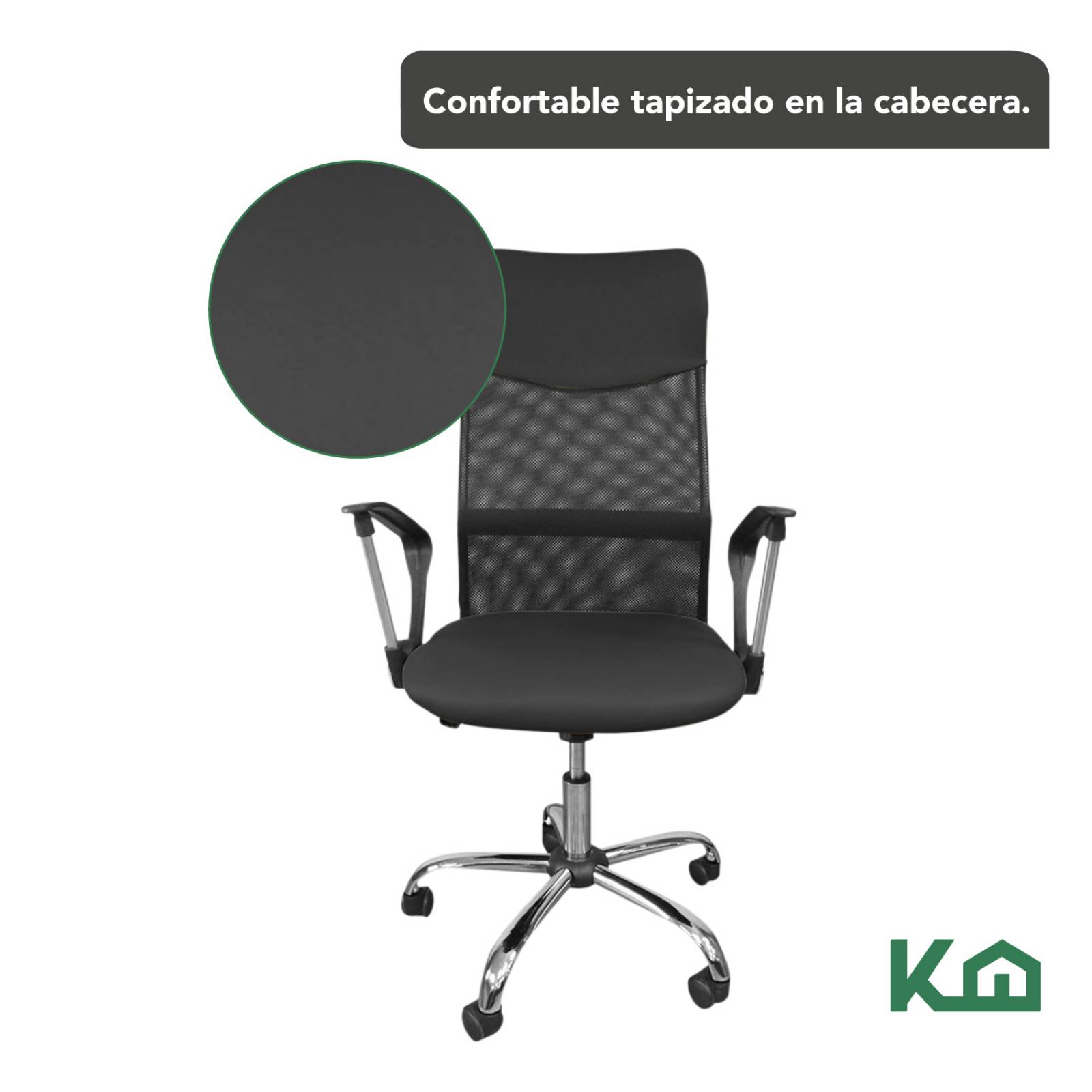 Silla De Oficina Ejecutiva Ergonomica Mesch Piel Sintetica