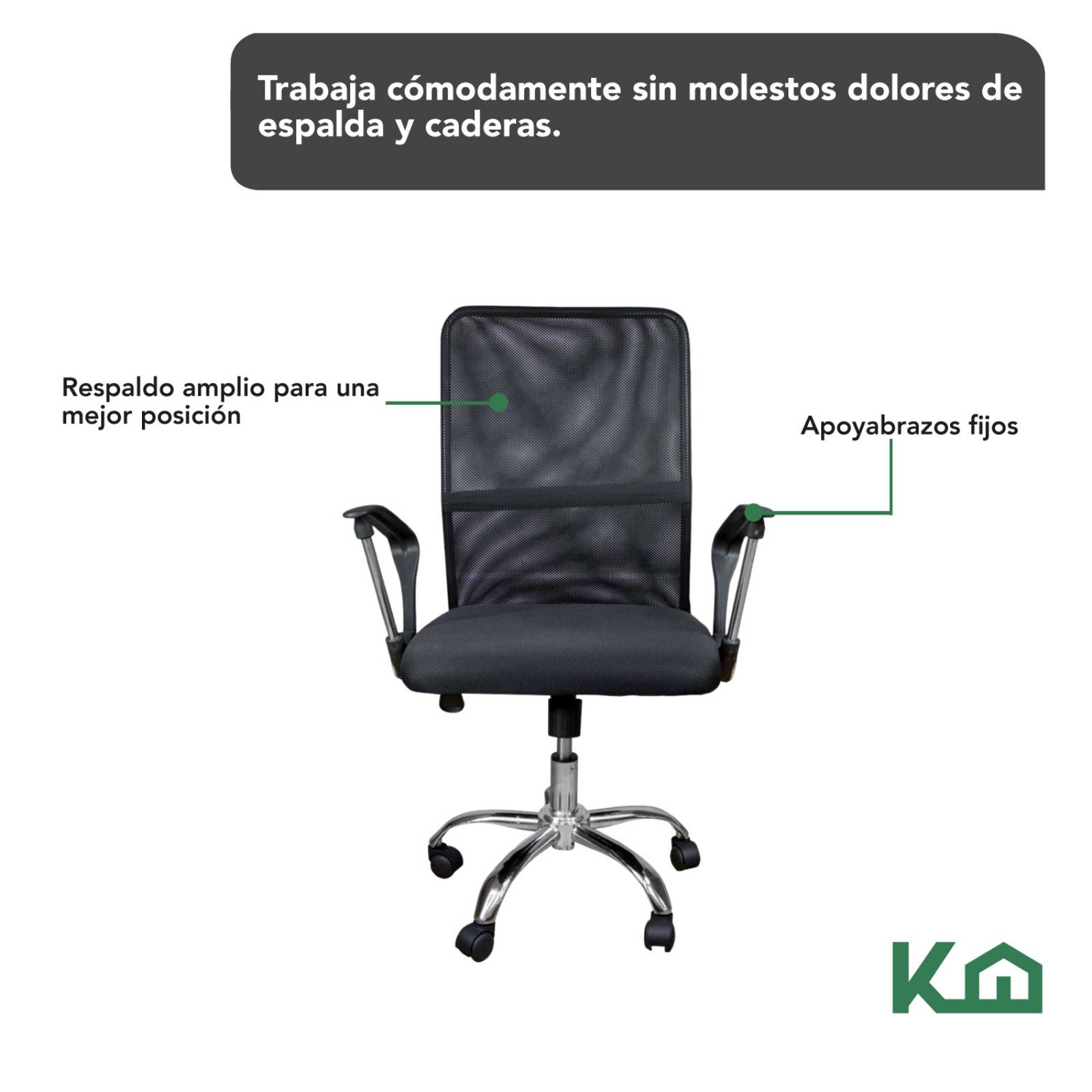 Silla Ejecutiva Tapizado Mesh Ergonomica Escritorio Oficina