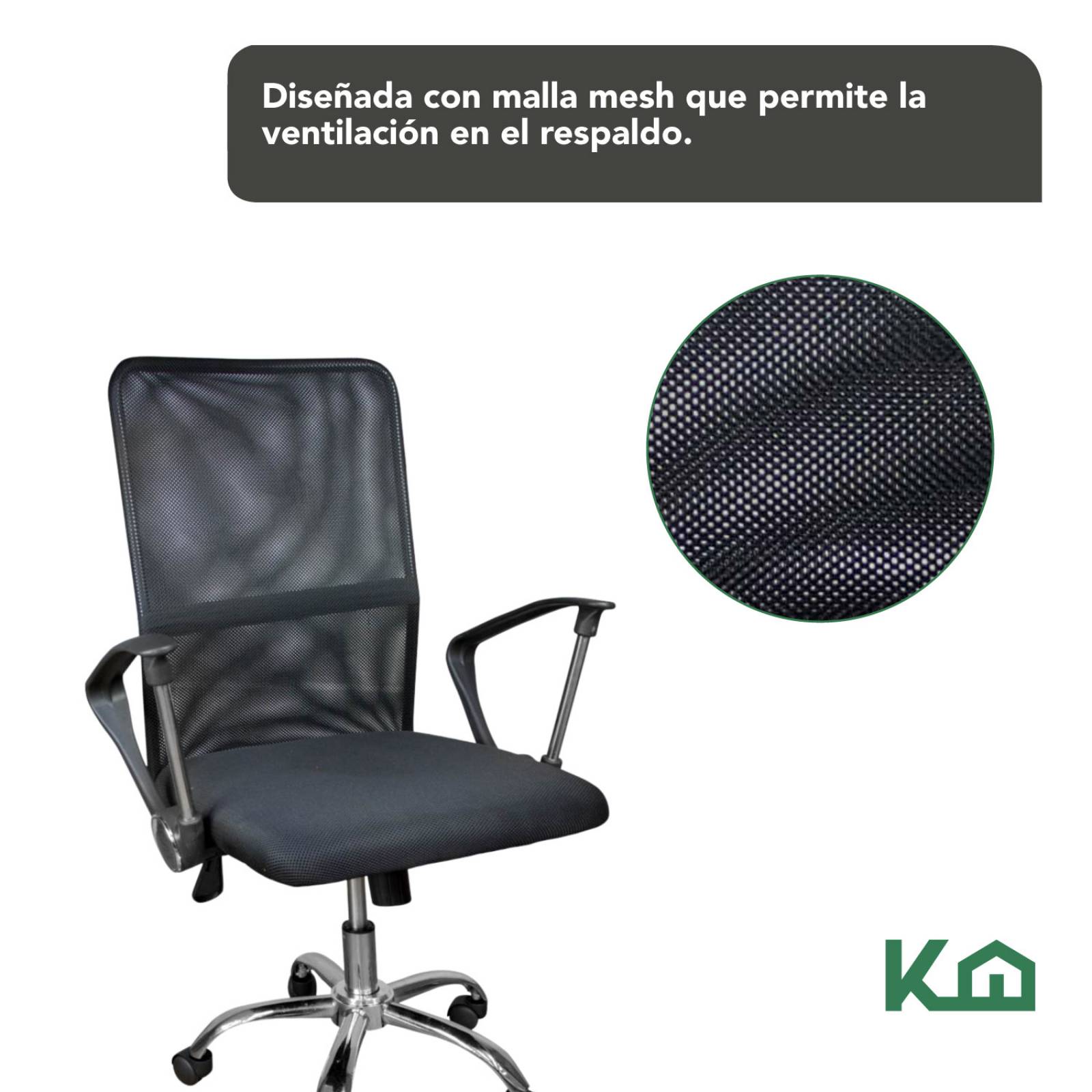 Silla Ejecutiva Tapizado Mesh Ergonomica Escritorio Oficina