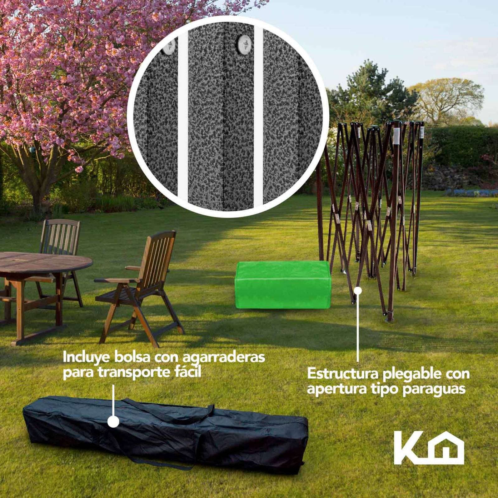 Toldo Carpa Impermeable Plegable Portatil Acero 3x3 + Bolsa