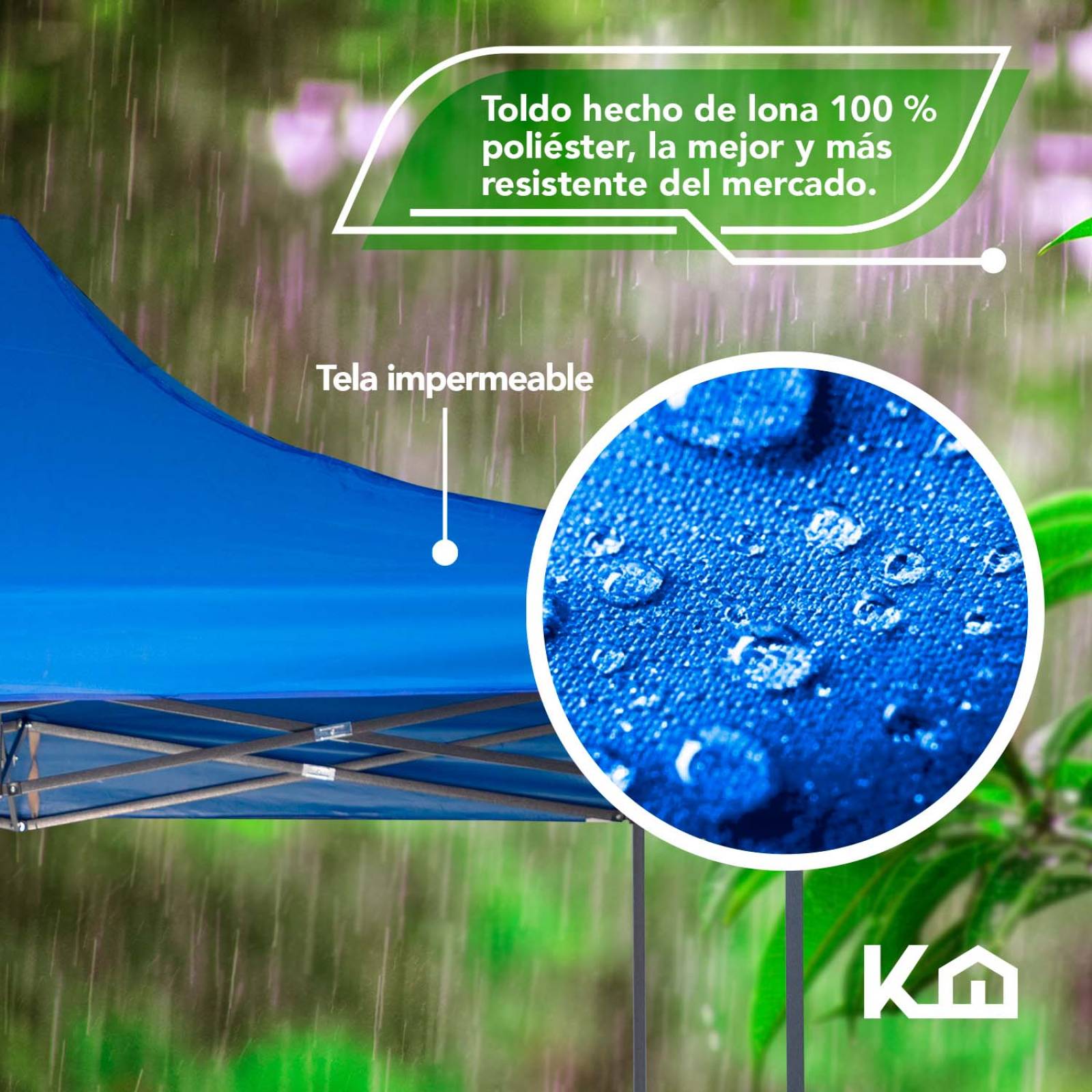 Toldo Carpa Plegable Impermeable 3x6m + Bolsa Transportadora