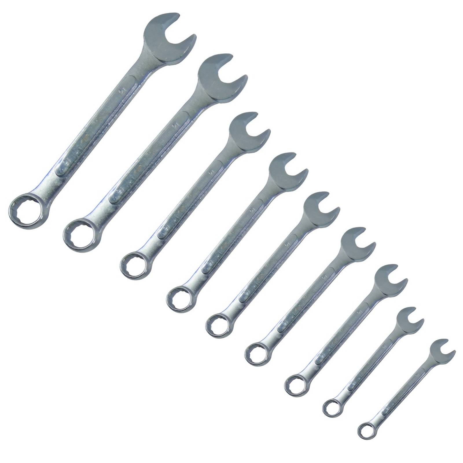 Juego Llaves Combinadas Milimetricas Mixtas 9 Piezas Cromo