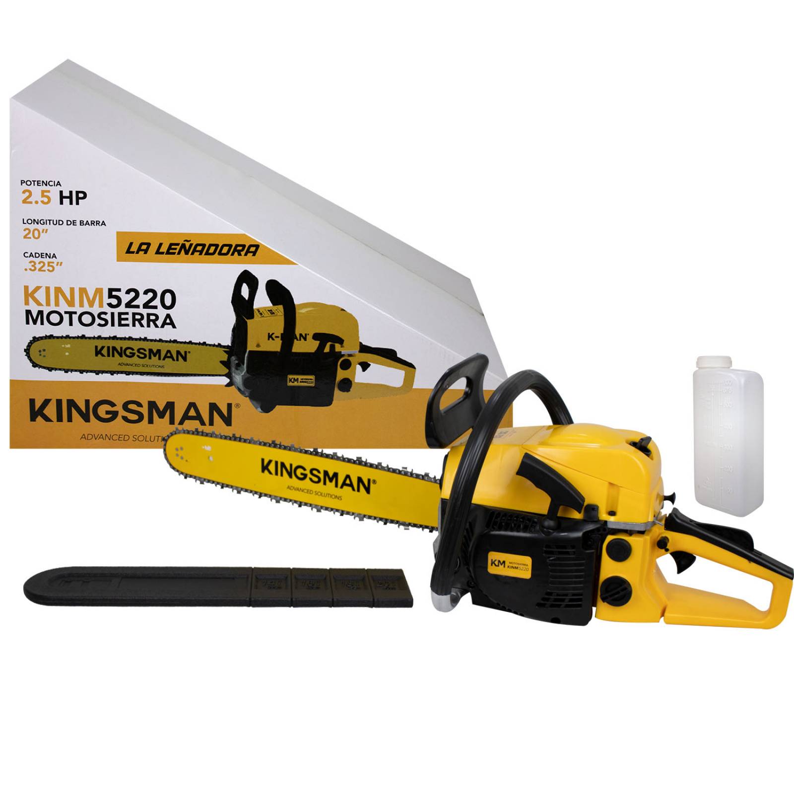 Motosierra A Gasolina 2.5hp 52cc Leñadora 20in Jardineria