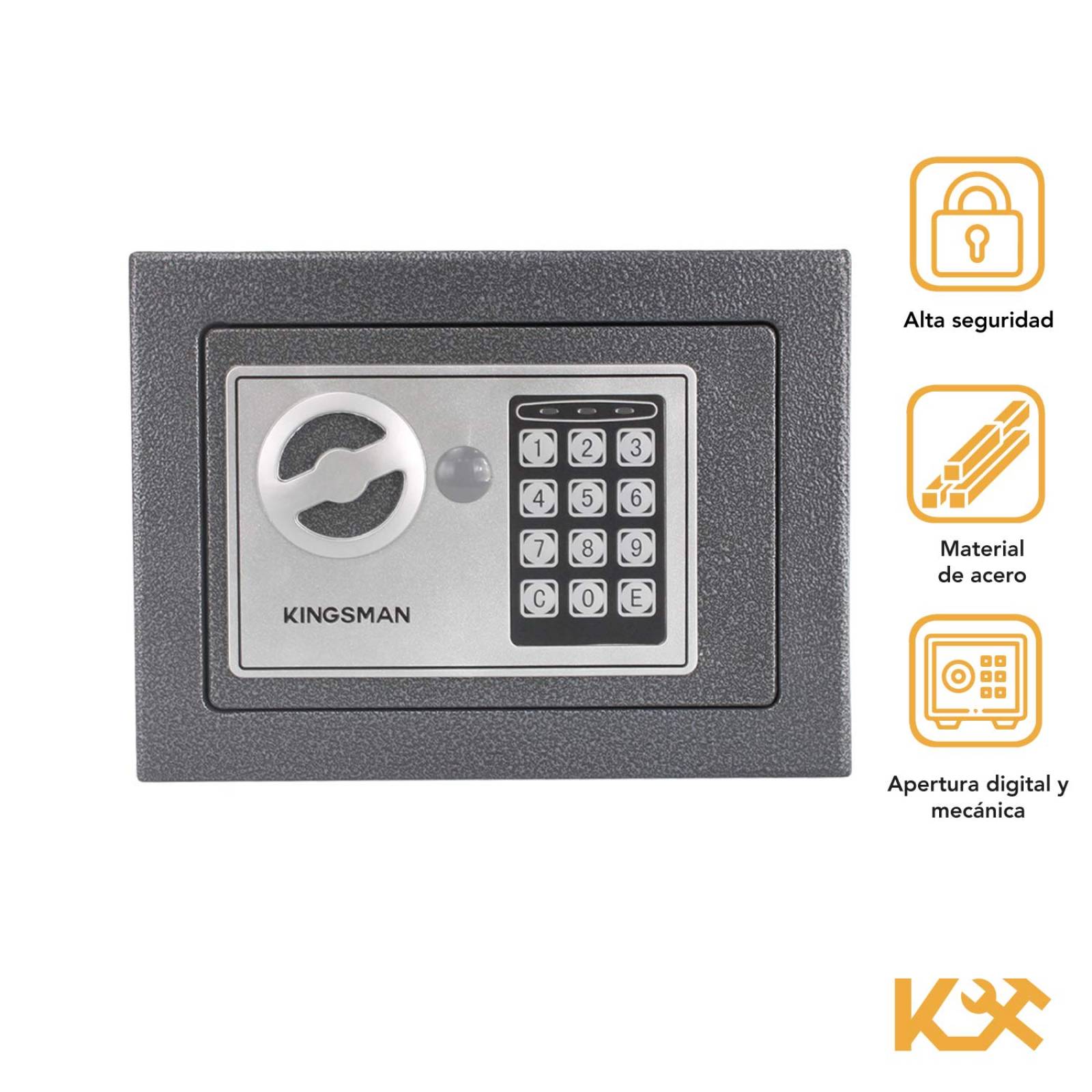 Caja Fuerte De Seguridad Digital Con Llave Pequeña Kingsman