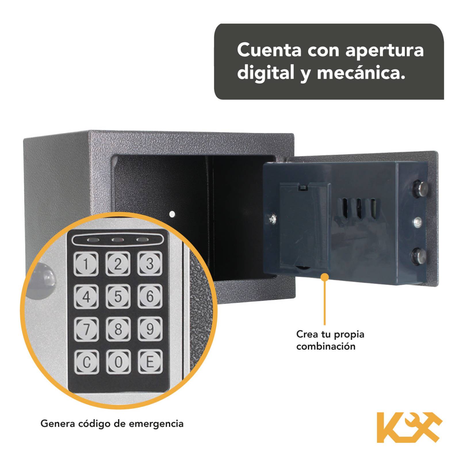 Caja Fuerte De Seguridad Digital Con Llave Pequeña Kingsman