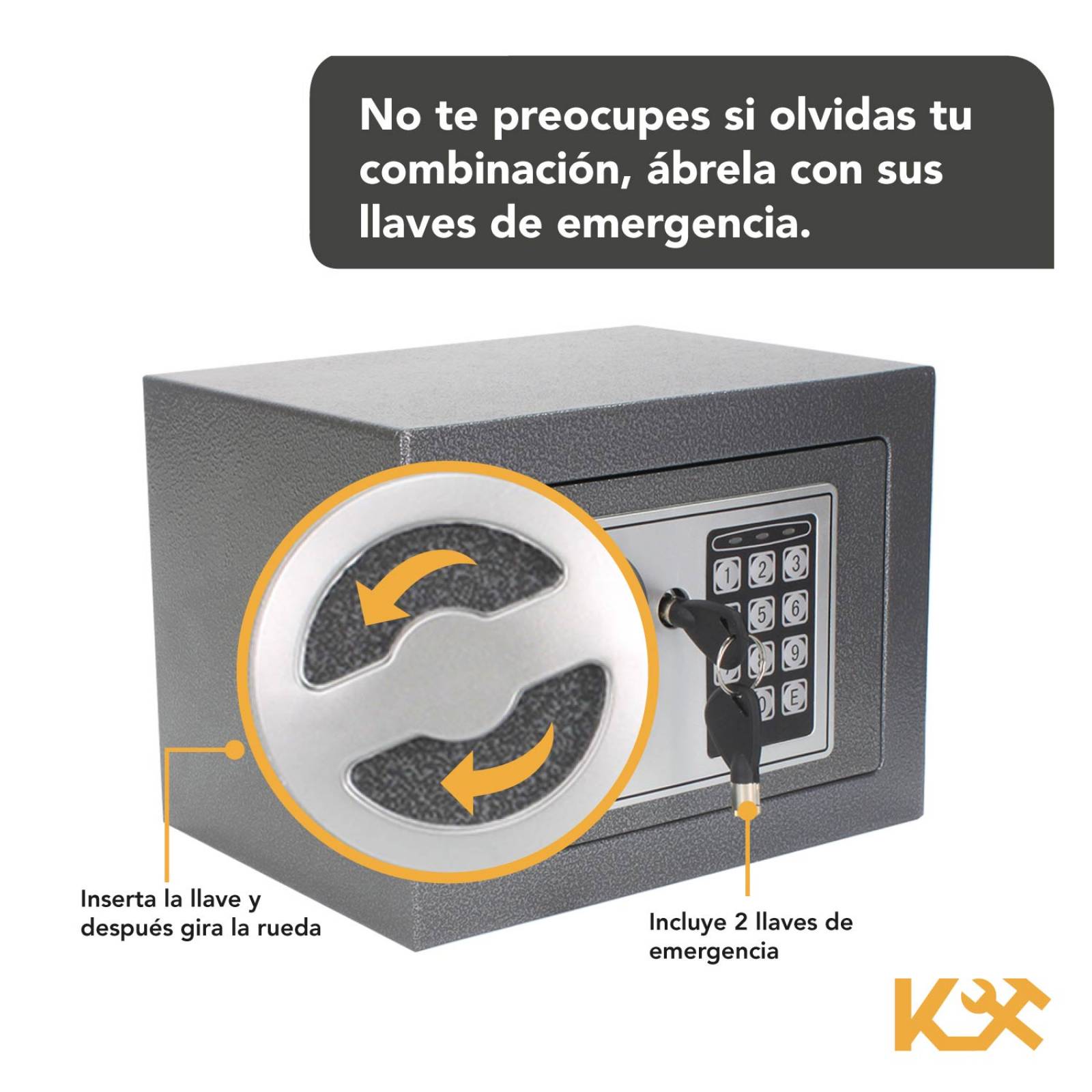 Caja Fuerte De Seguridad Digital Con Llave Pequeña Kingsman
