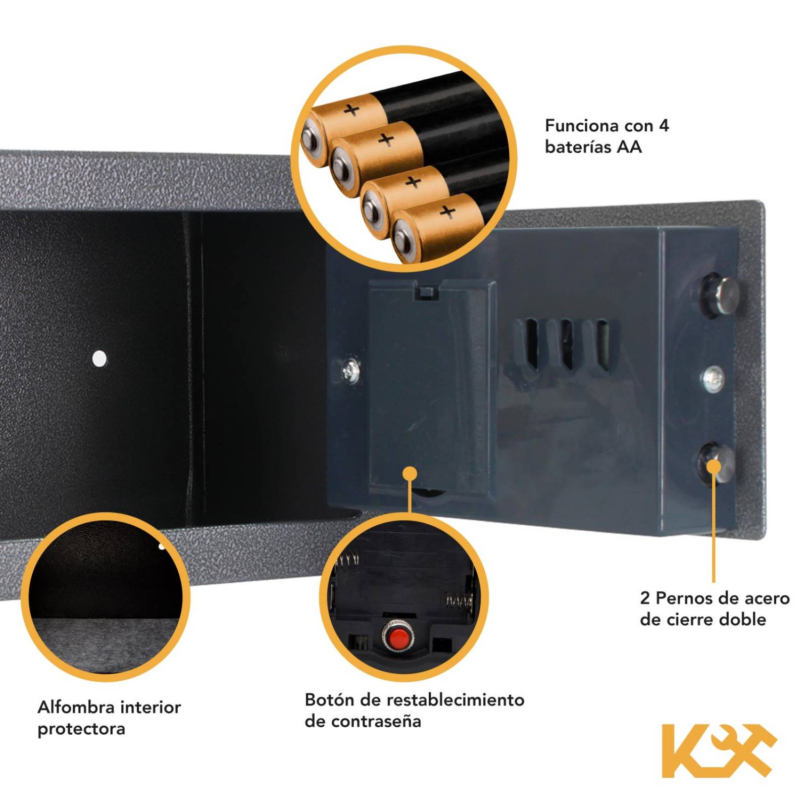 Caja Fuerte De Seguridad Digital Con Llave Pequeña Kingsman