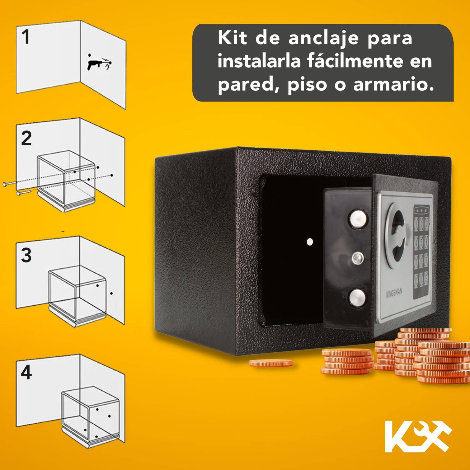 Caja Fuerte De Seguridad Digital Pequeña Con Ranura Kingsman