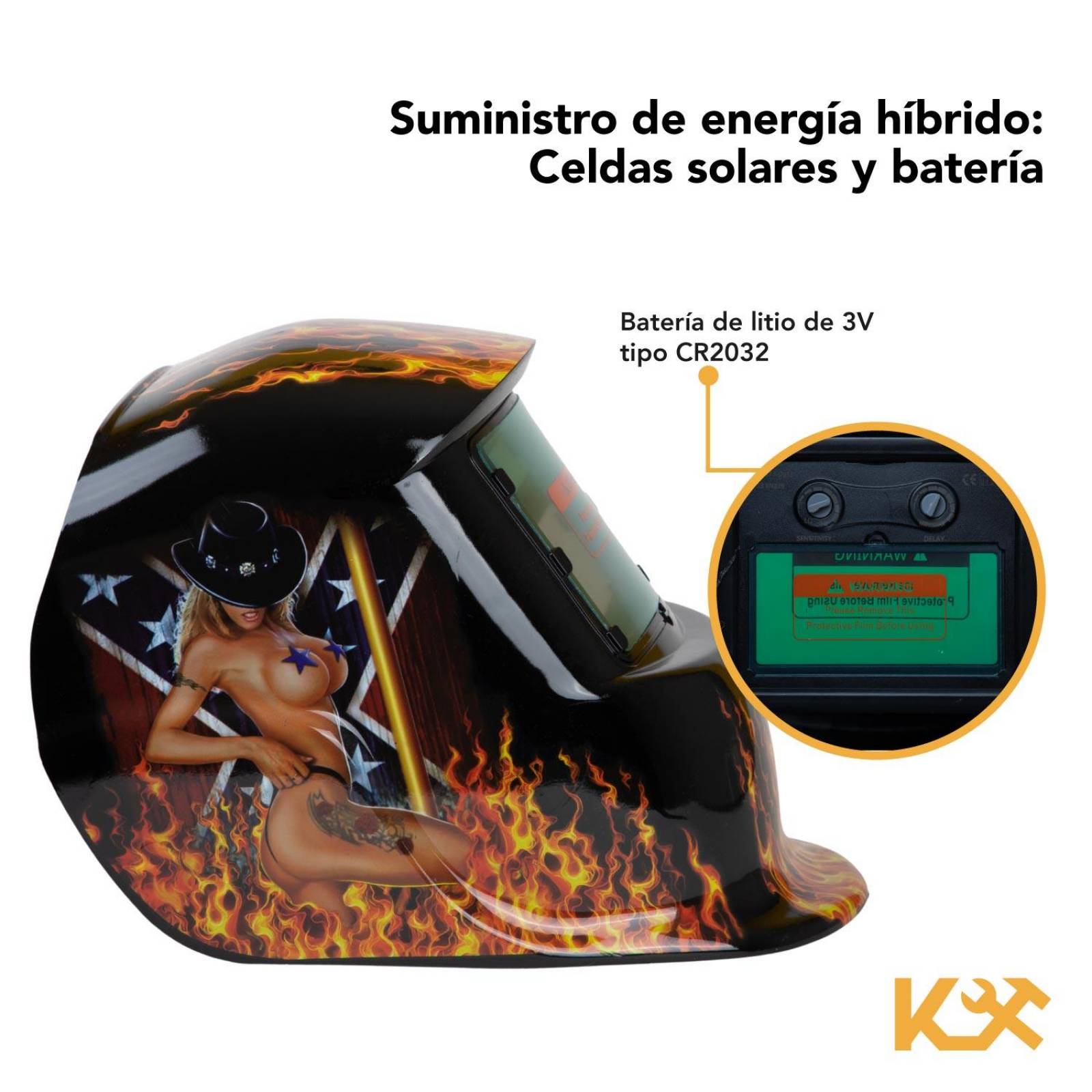 Careta Electronica Para Soldar Uso Industrial Soldadura 9-13