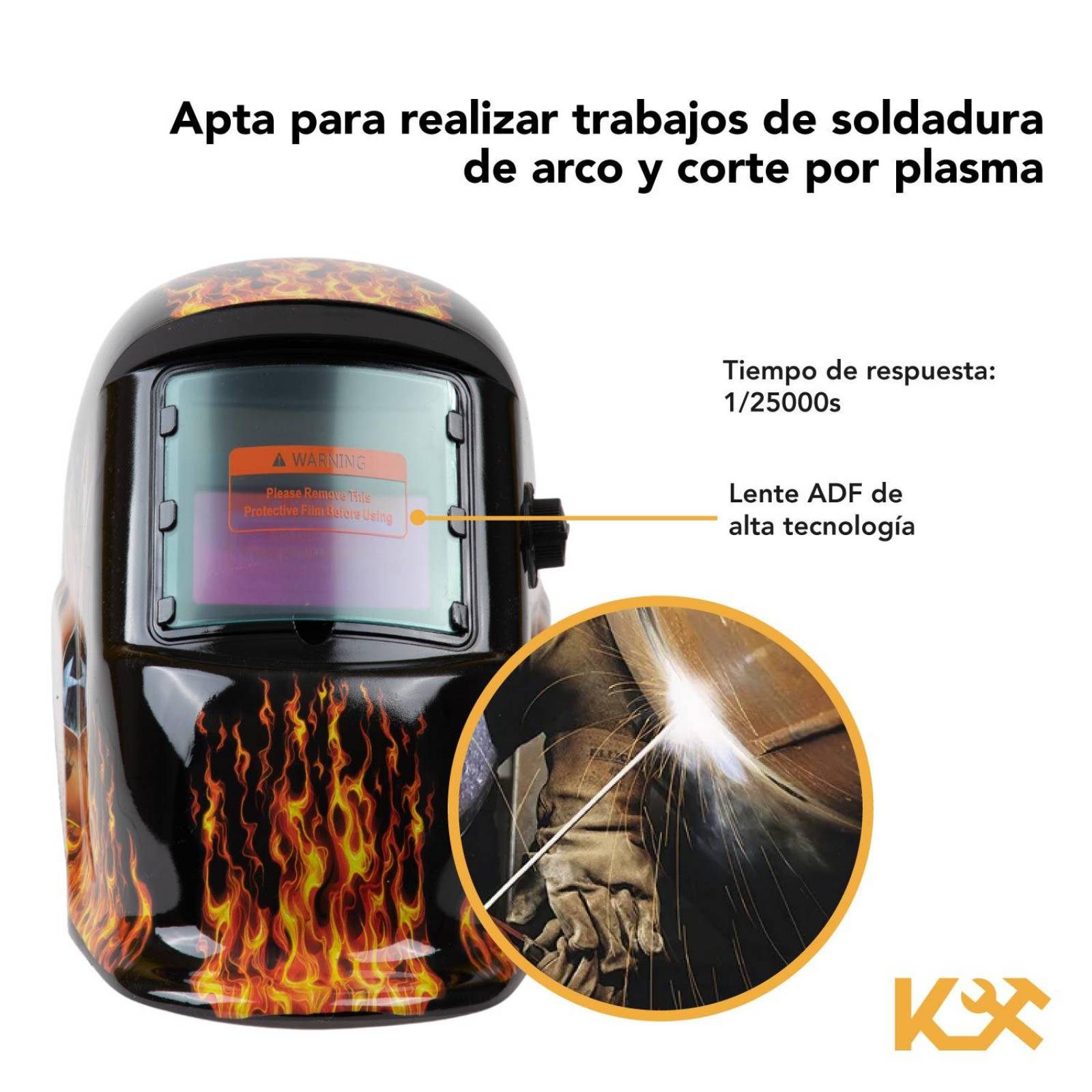 Careta Electronica Para Soldar Uso Industrial Soldadura 9-13