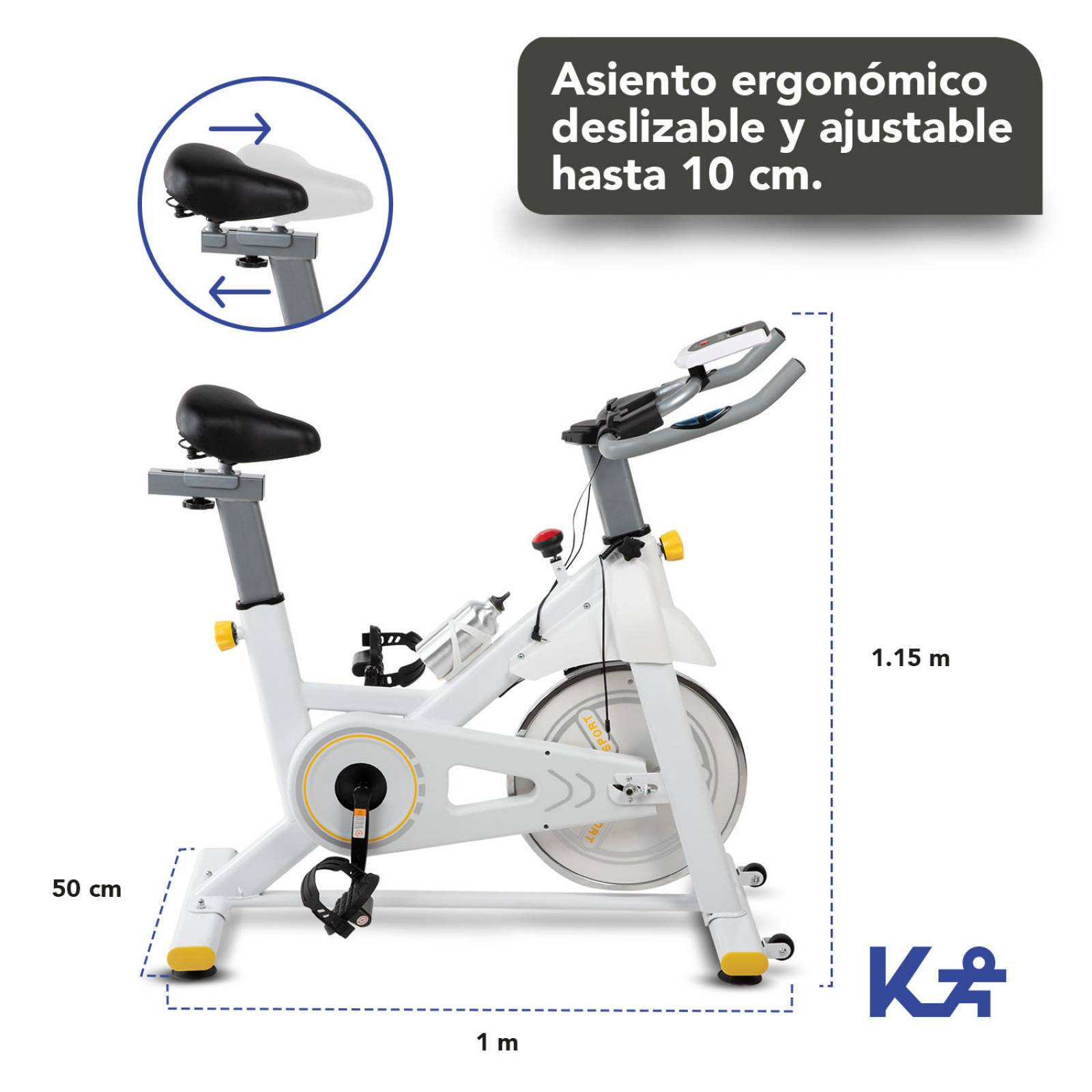 Bicicleta Fija Spinning Interior Ciclismo Deporte KingSports