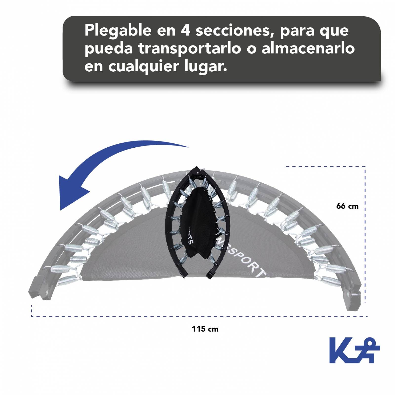 Trampolin Para Ejercicio Plegable Mini Jumping Fitness 48in