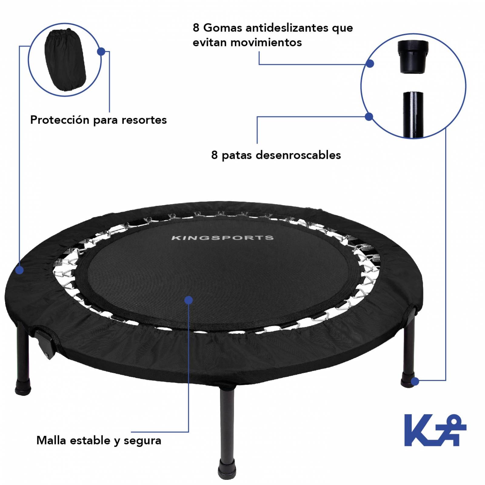 Trampolin Para Ejercicio Plegable Mini Jumping Fitness 48in