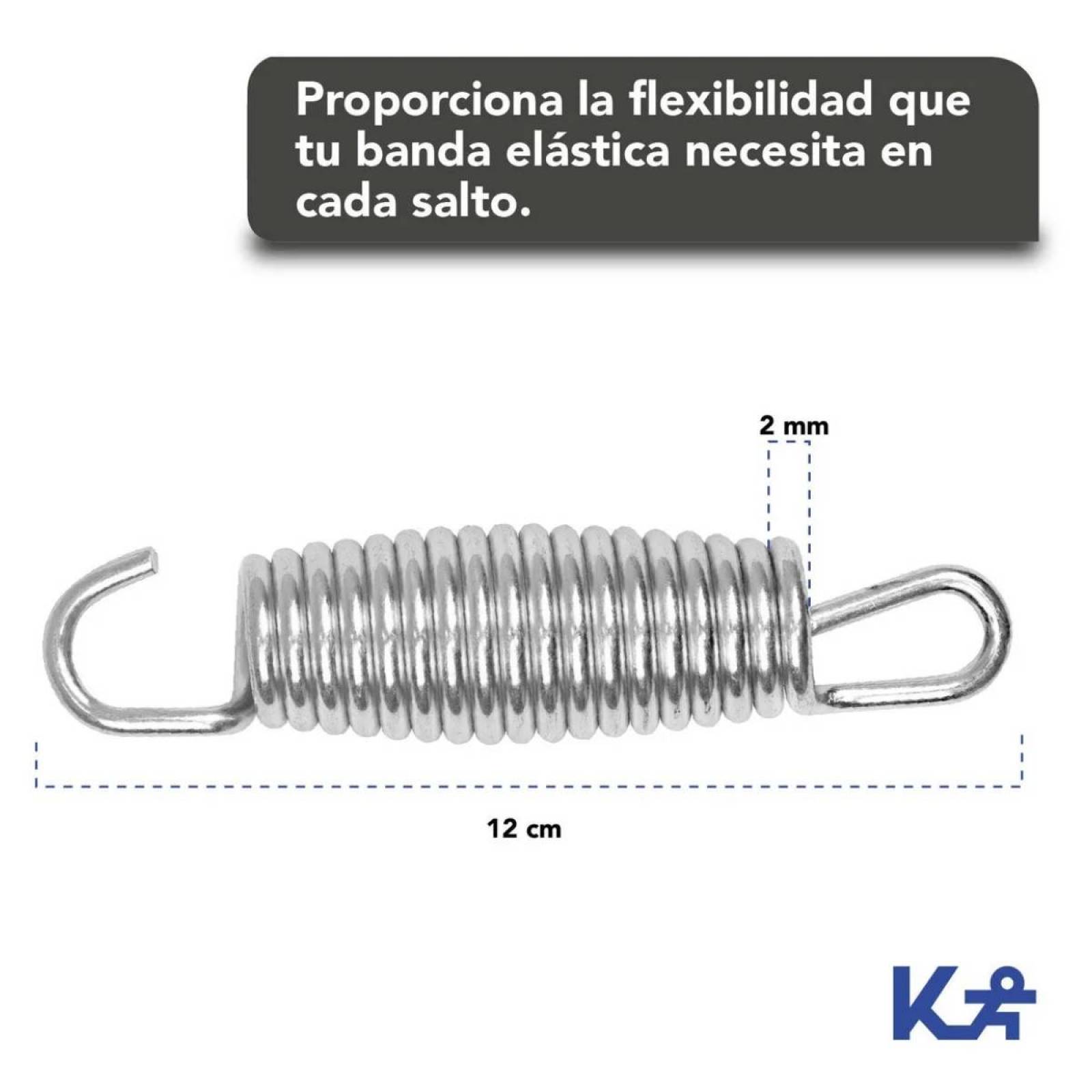 Juego Resortes 12 Cm 10pzas Trampolin Brincolin Repuesto 6ft