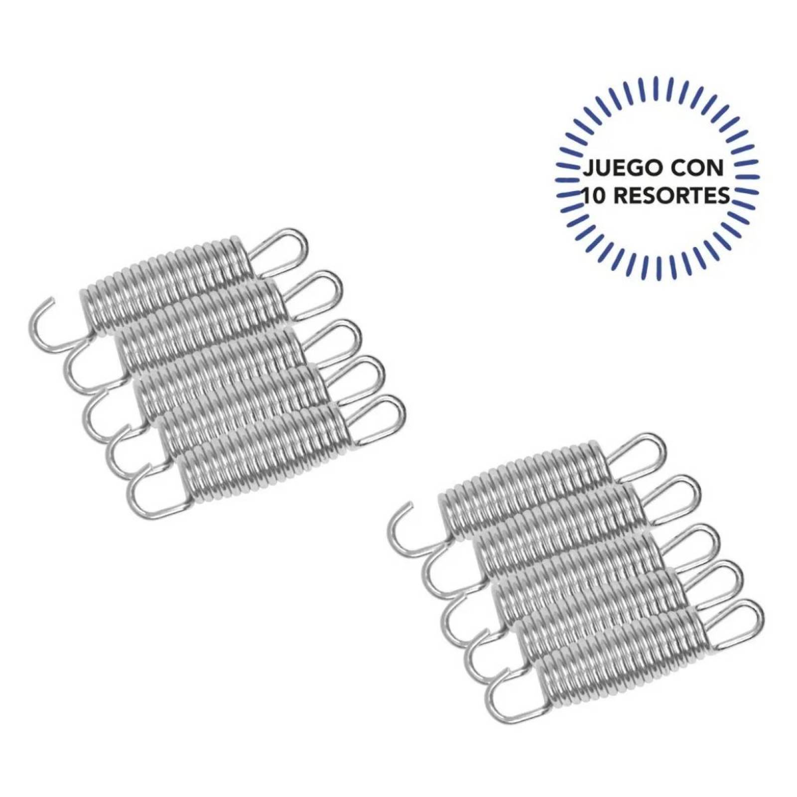 Juego Resortes 13 Cm 10pzas Trampolin Brincolin Repuesto 8ft