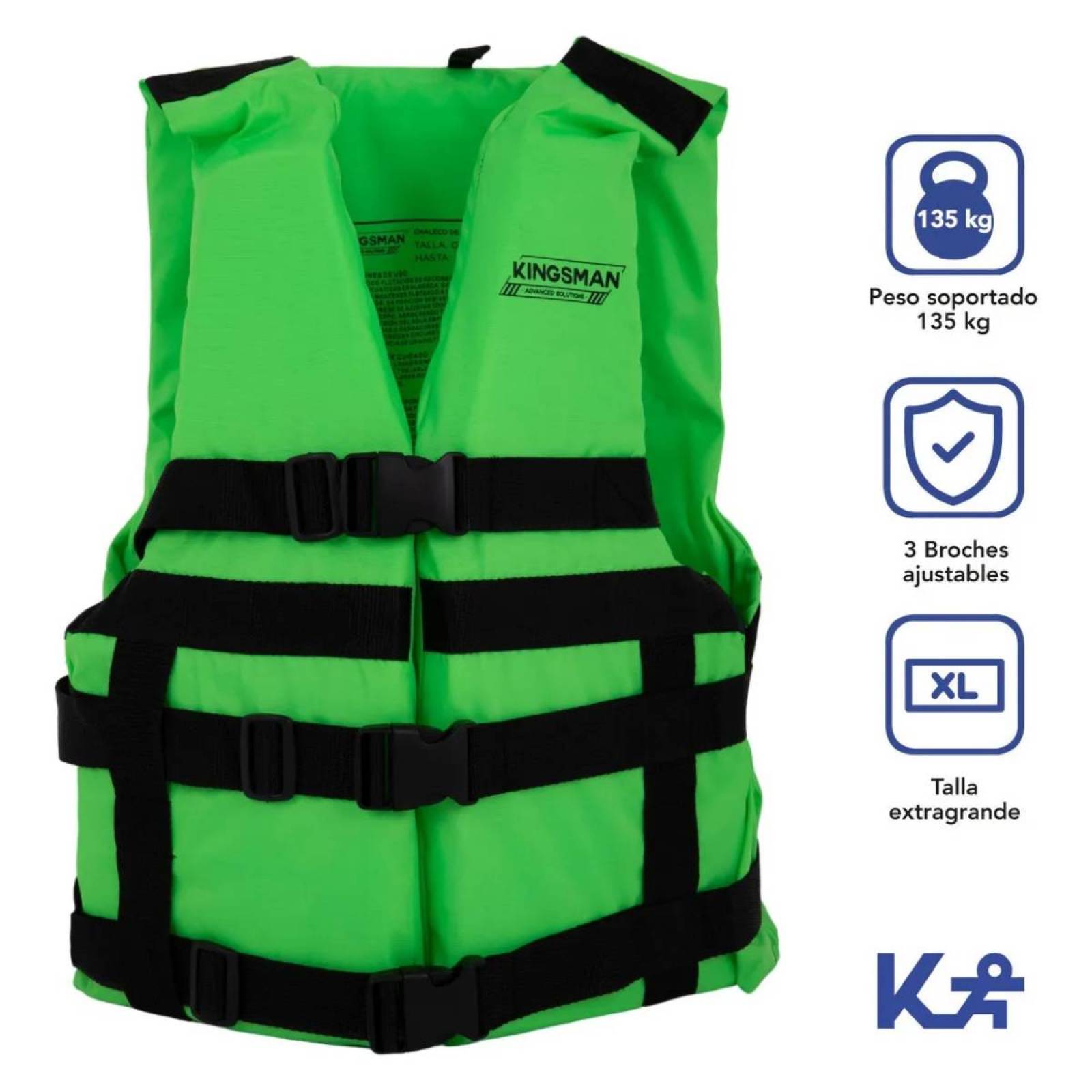 Chaleco Alta Visibilidad Salvavidas Xl Acuatico Playa Pesca