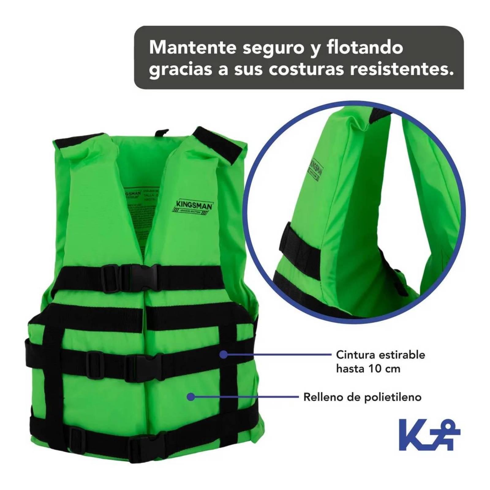 Chaleco Alta Visibilidad Salvavidas Xl Acuatico Playa Pesca