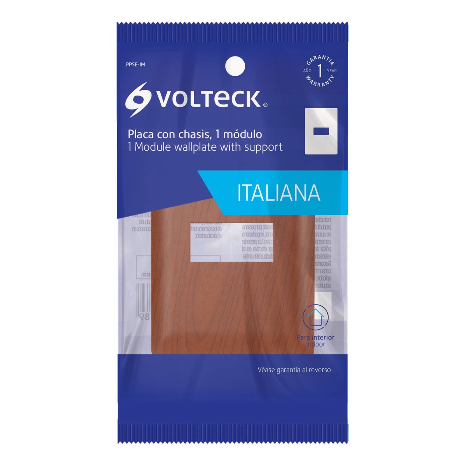 Placa Apagador Contacto Plastico Madera Plata Línea Italiana