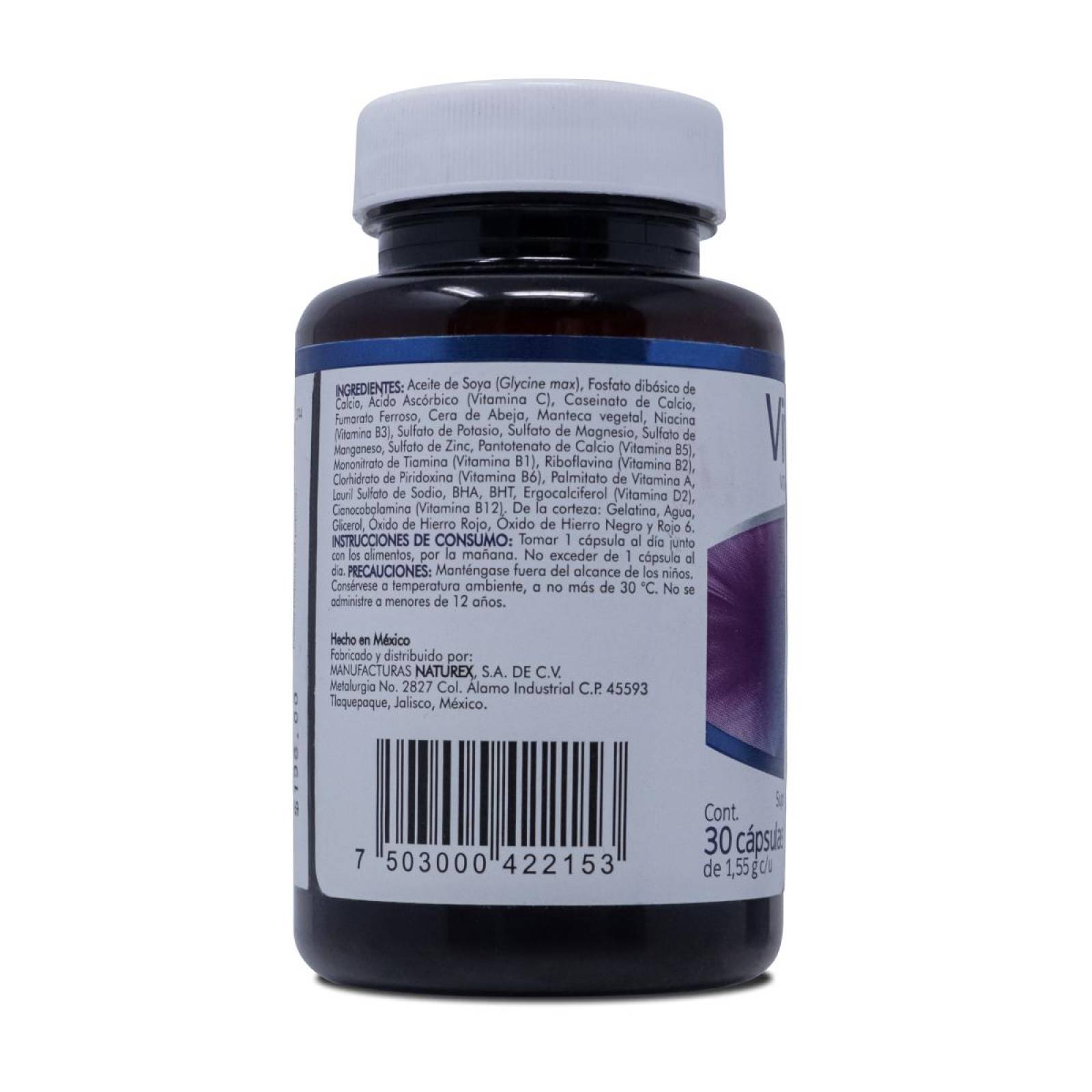 Multivitamínico Naturex Vitrex G Frasco Con 30 Capsulas 