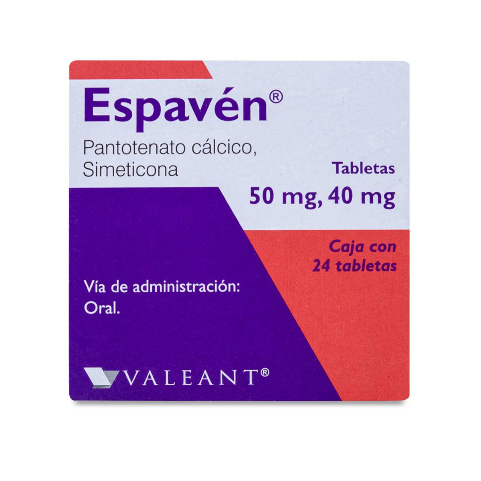 Espaven Con 24 Tabs 50/40 Mg Valeant