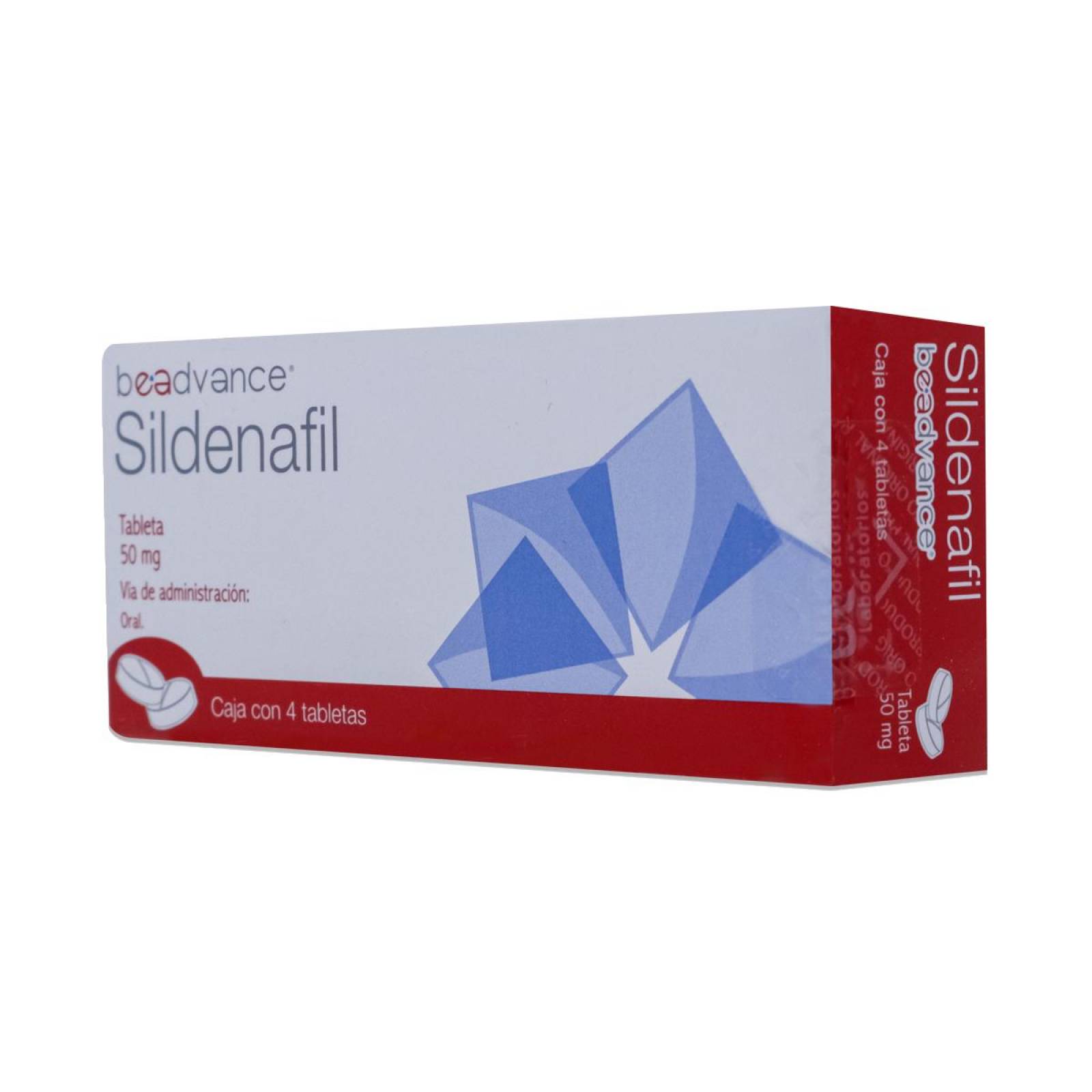 Sildenafil Beadvance, 4 Tabletas De 50 Mg, Ultra