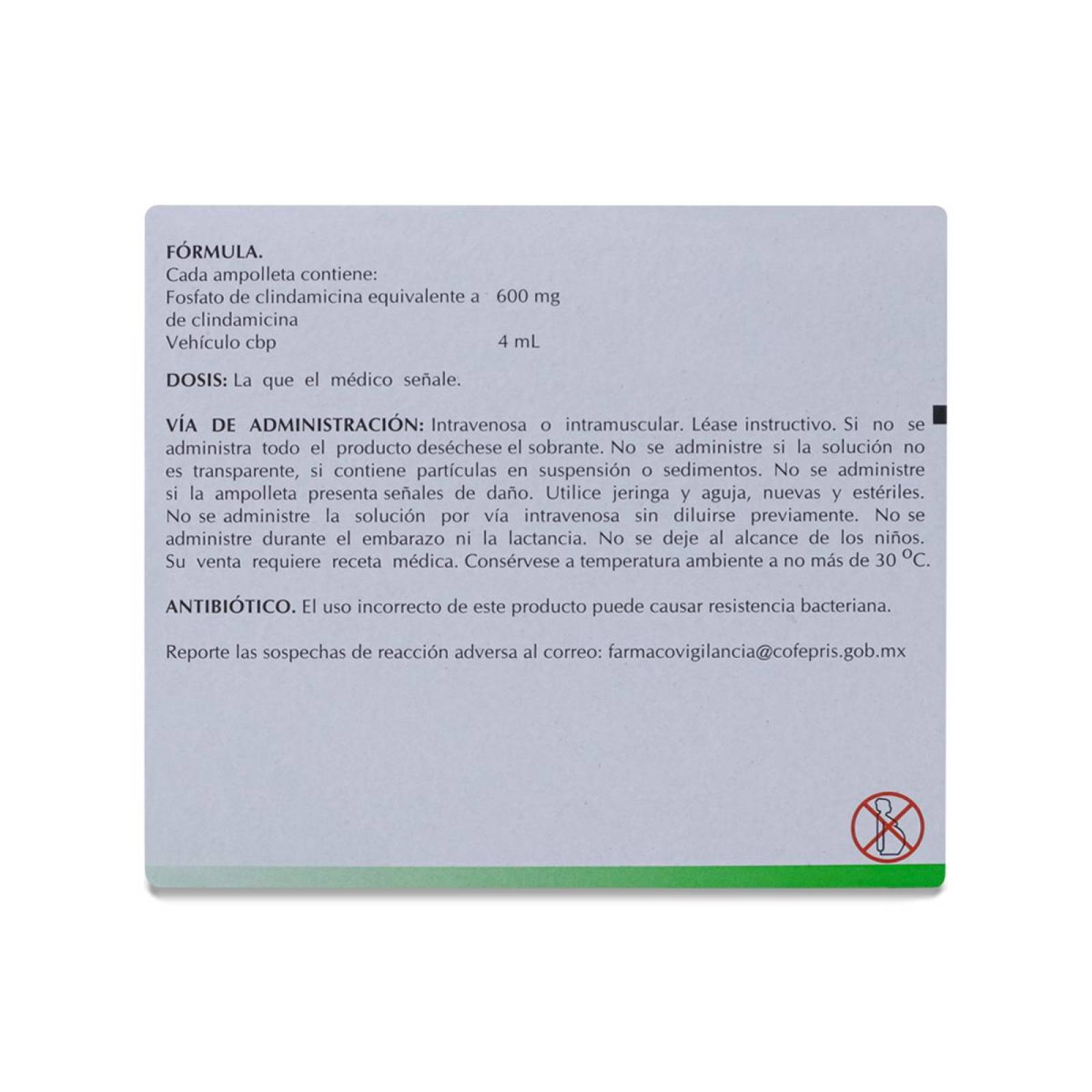Clindamicina 600 Mg C/5 Amp 4Ml Amsa 
