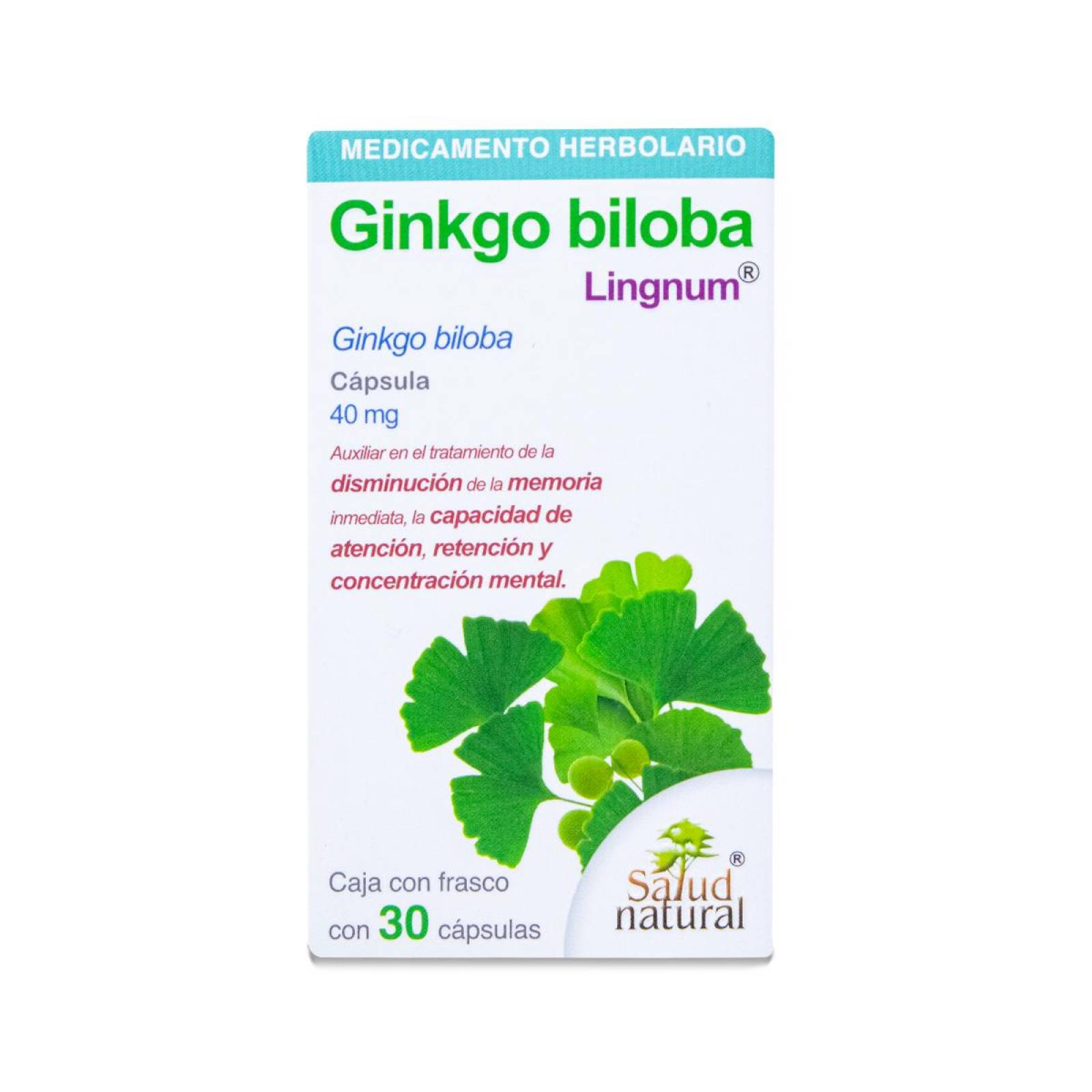 Ginkgo Biloba Lingnum Frasco Con 30 Caps, Salud Natural 