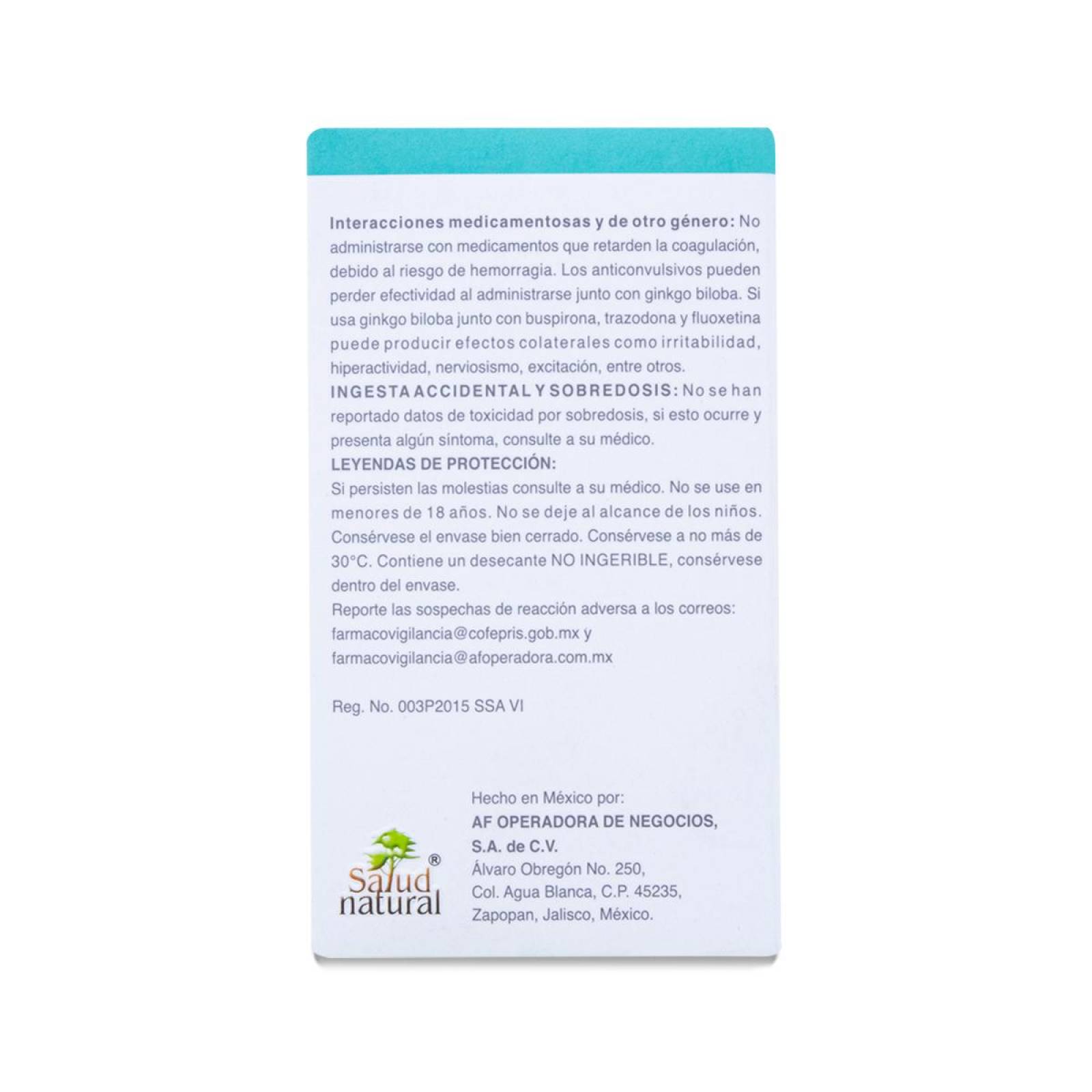 Ginkgo Biloba Lingnum Frasco Con 30 Caps, Salud Natural 