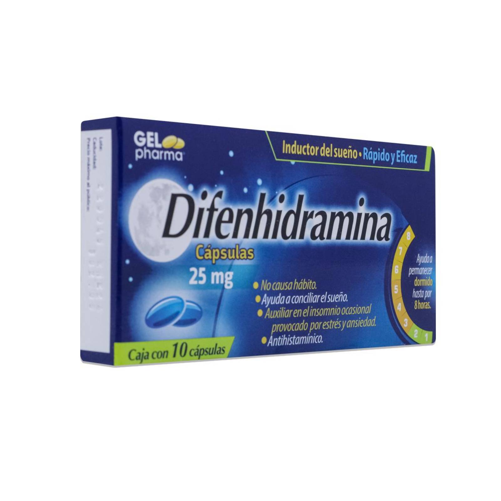 Difenhidramina, Caja Con 10 Capsulas, Gelpharma 