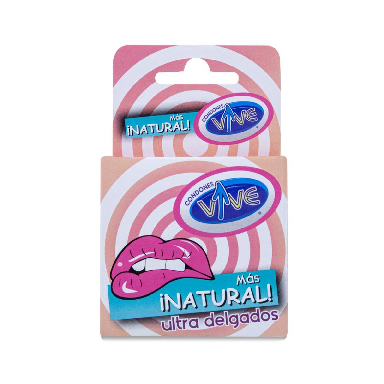 Condones Vive Mas Natural, Caja Con 3 Condones, Allen 