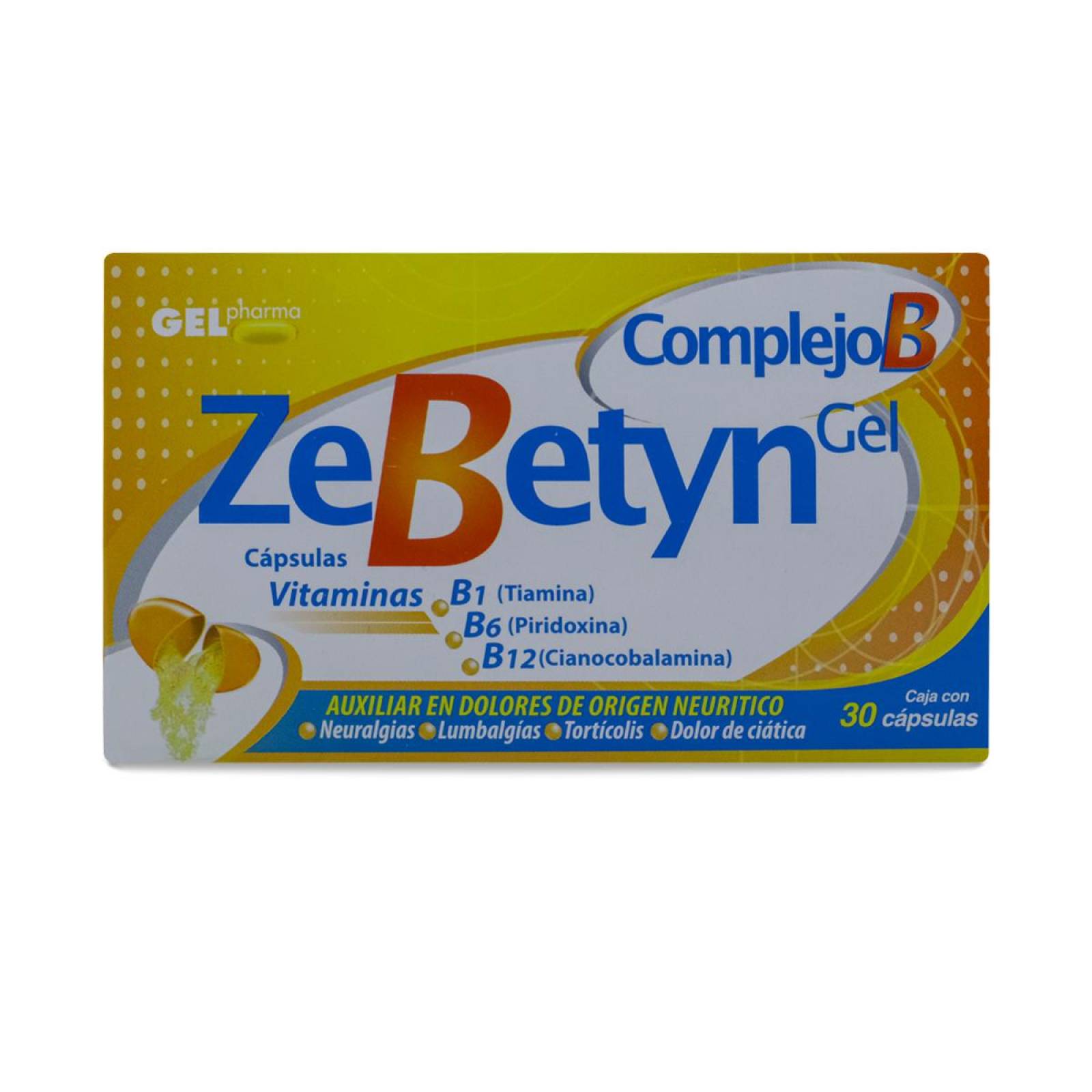 Zebetyn Gel, Caja Con 30 Capsulas, Gelpharma 