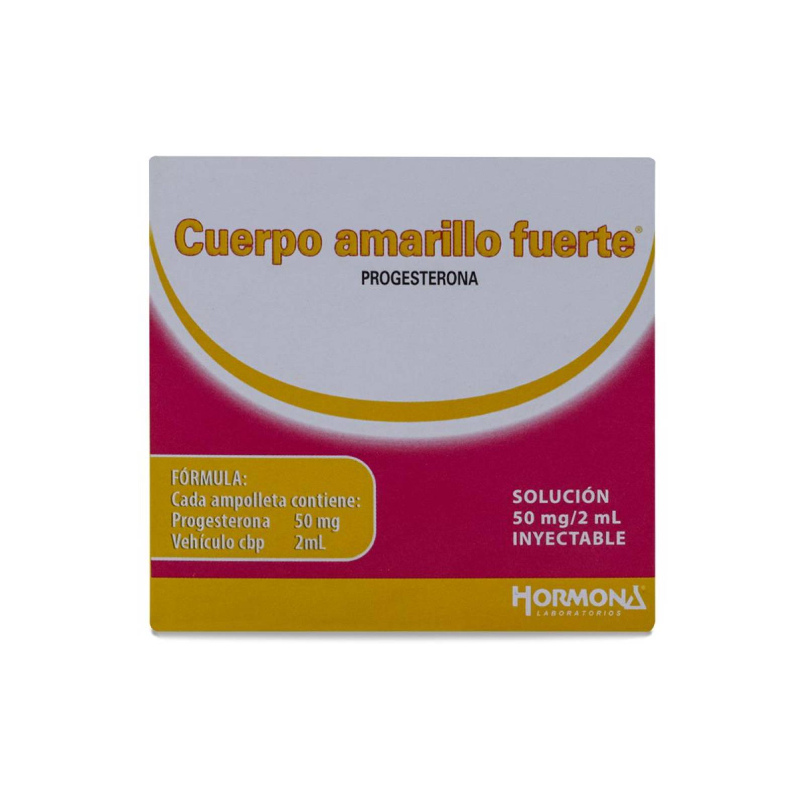 Progesterona Cuerpo Amarillo Fuerte, Caja Con 6 Ampolletas De 2 Ml, Hormona Lab 