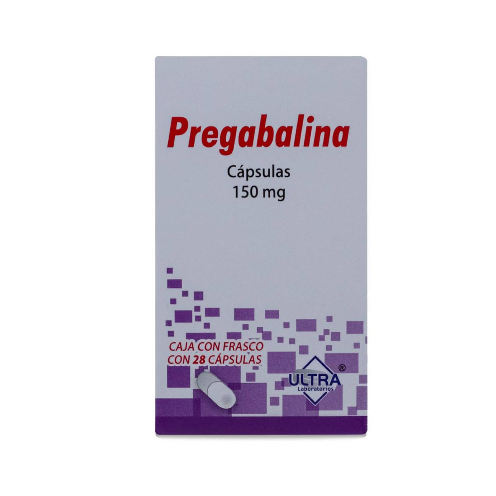 Pregabalina, Frasco Con 28 Capsulas, Ultra 