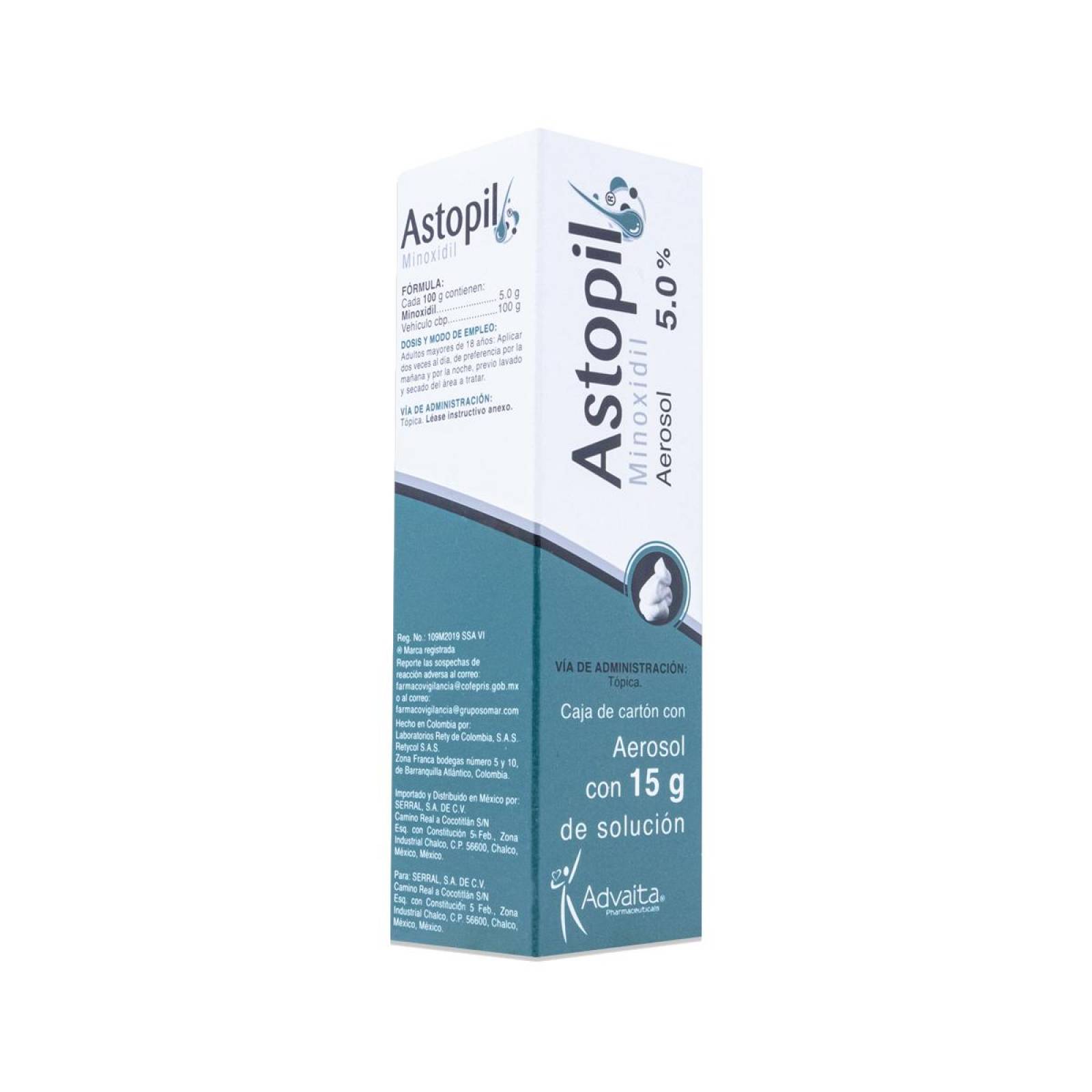Astopil Minoxidil Solucion Topica 5.0% Aerosol Frasco 60 Ml 
