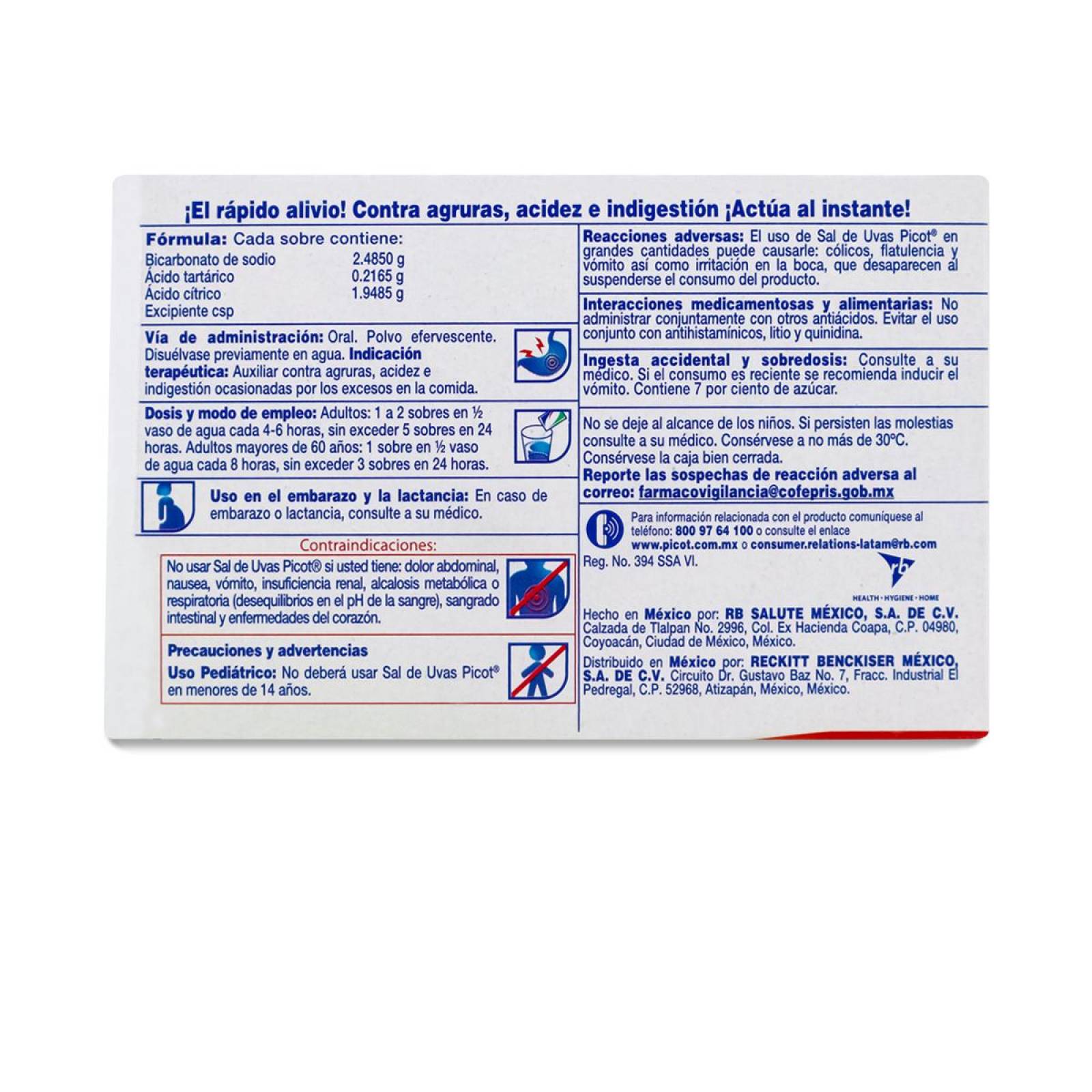 Sal De Uvas picot, caja con 10 sobres 