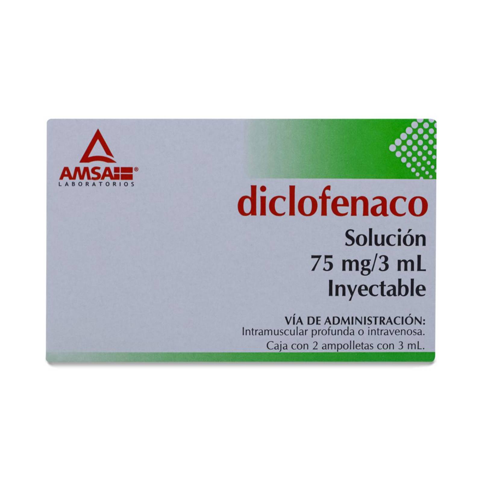 Diclofenaco Sol Inyec 2 Amp 75Mg/3Ml 