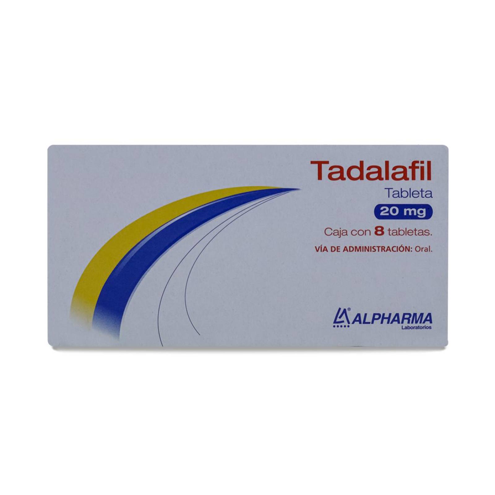 Tadalafil, Caja Con 8 Tabletas De 20 Mg, Alpharma 