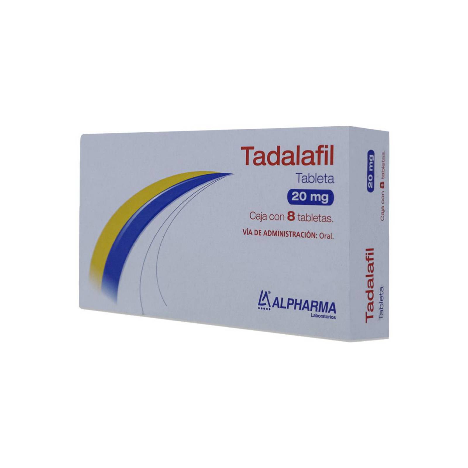 Tadalafil, Caja Con 8 Tabletas De 20 Mg, Alpharma 