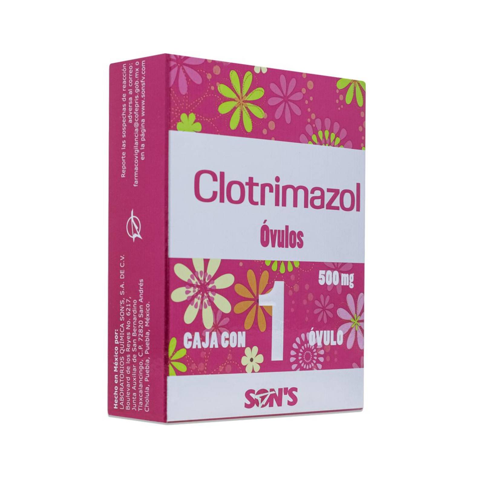 Clotrimazol Sons Caja Con 1 Ovulo De 500 Mg 