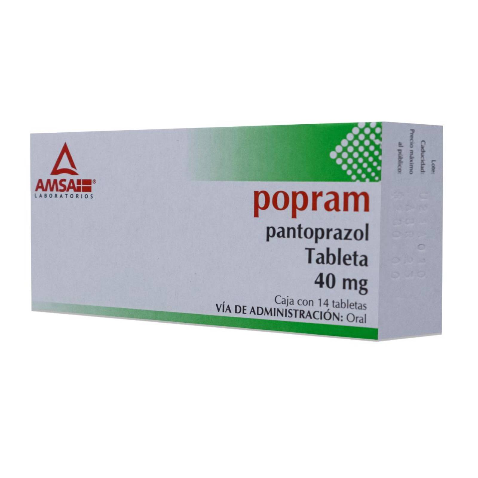 Popram Pantoprazol, Caja Con 14 Tabletas, Amsa 
