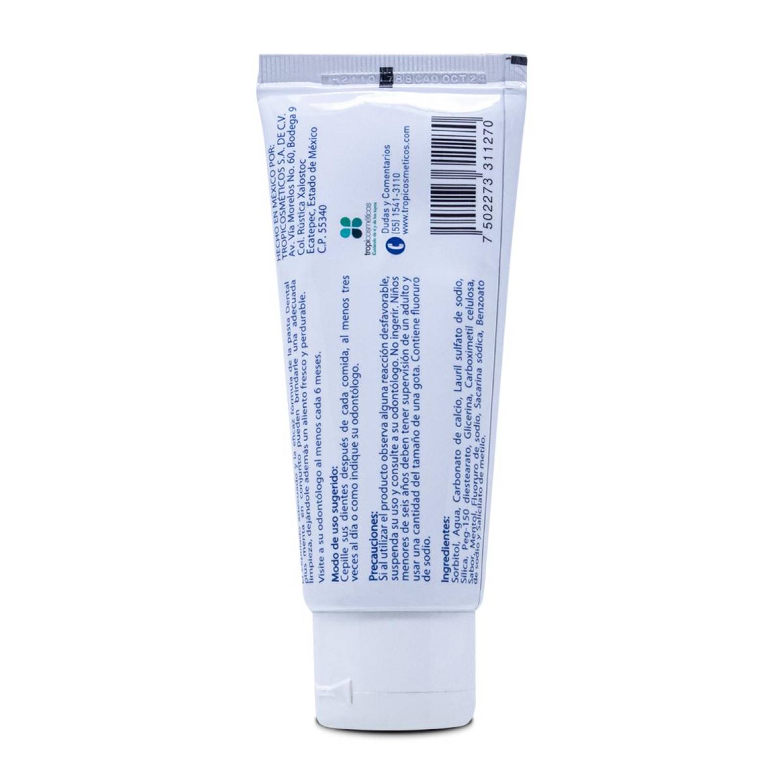 Dental Plus Pasta Dental Sabor Menta Tubo Con 75 Ml 