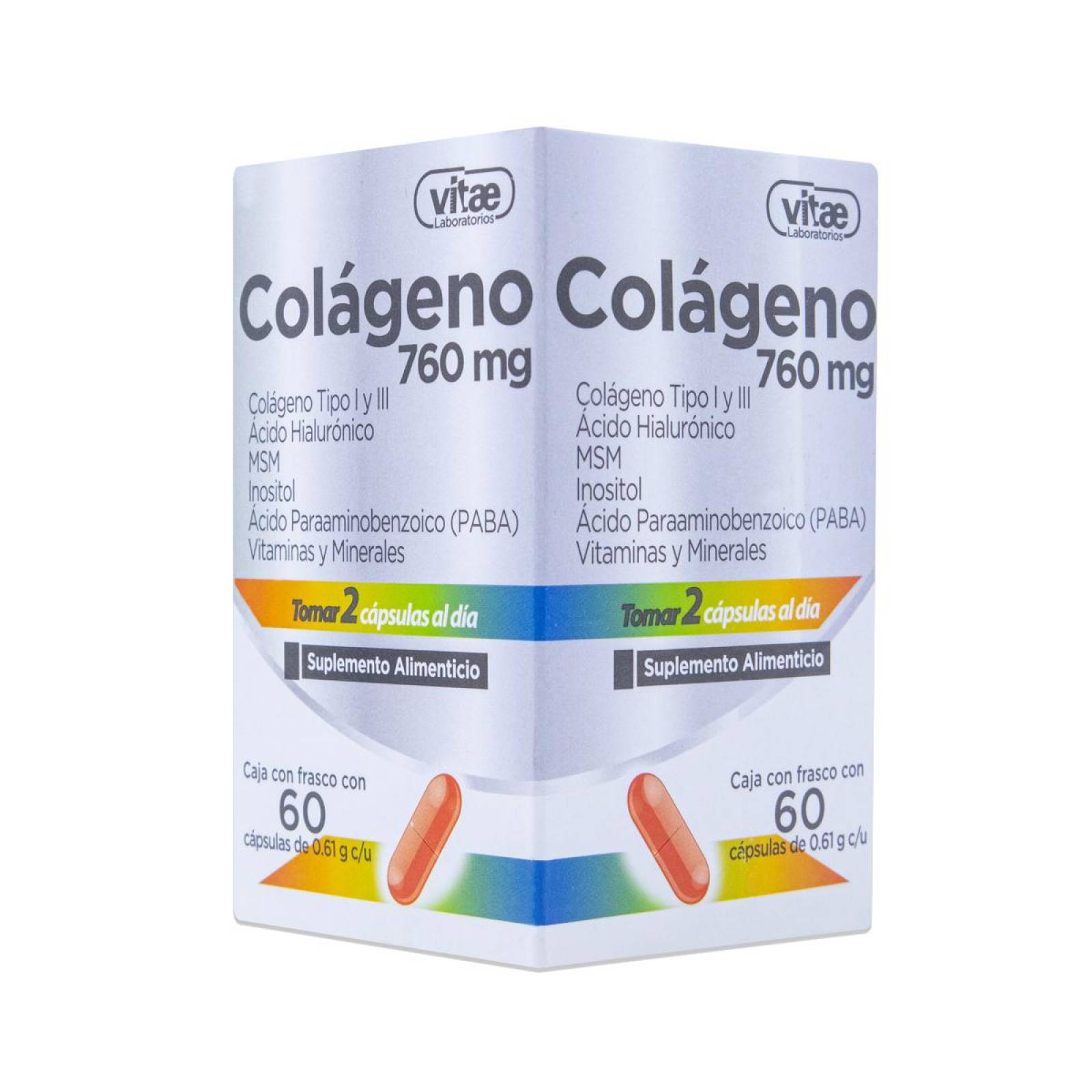 Colageno Tipo L Y Lll Vitae Frasco Con 60 Caps 